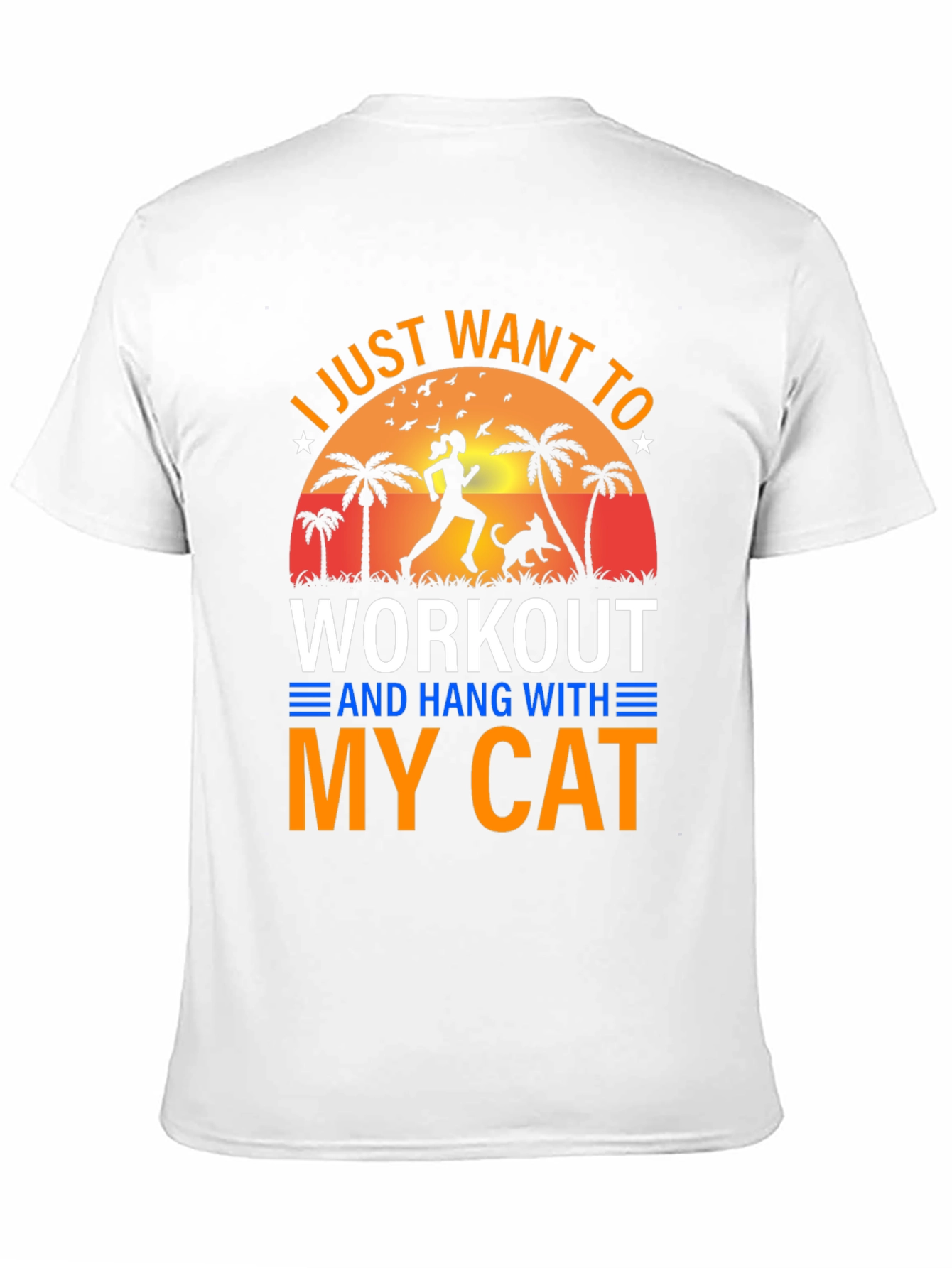 Workout With My Cat Graphic Tee