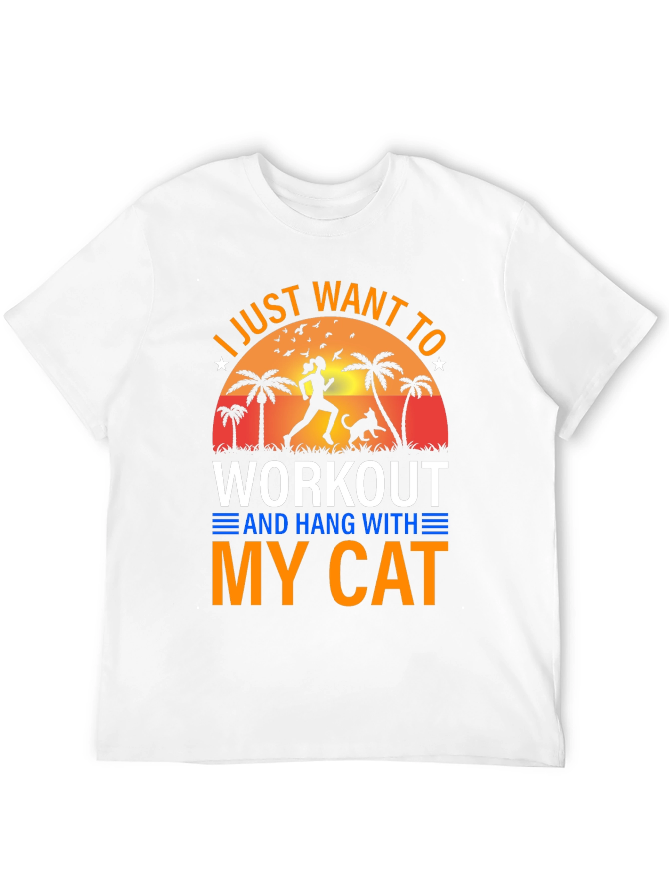 Workout With My Cat Graphic Tee