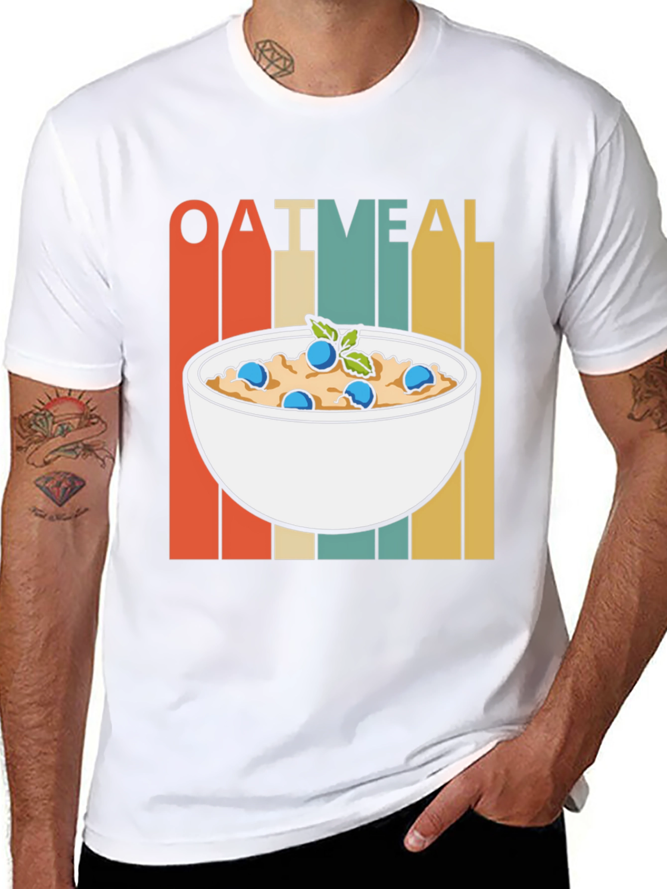 Oatmeal Breakfast T-Shirt: Retro Foodie Tee