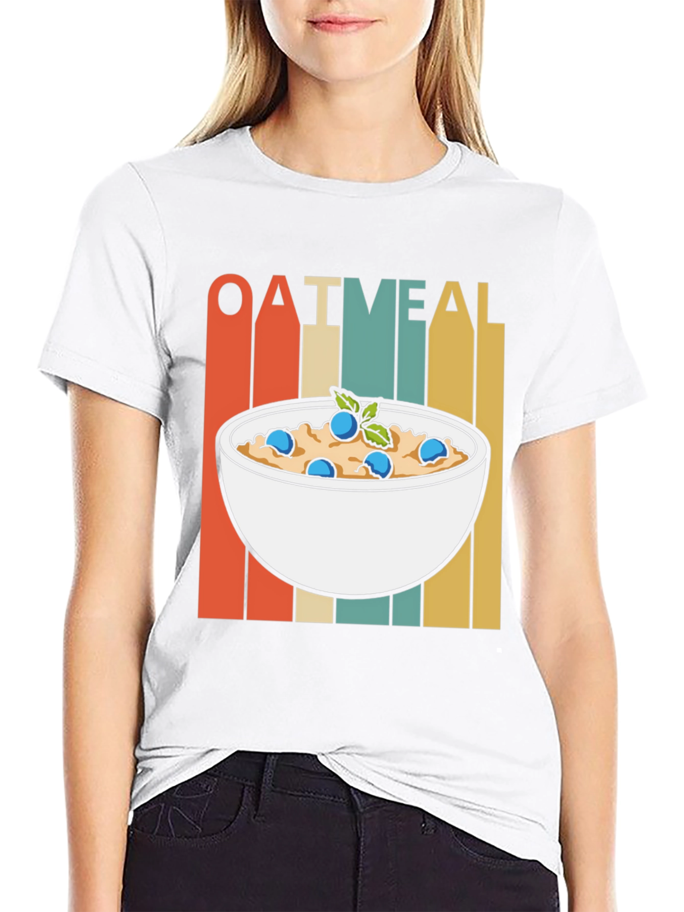 Oatmeal Breakfast T-Shirt: Retro Foodie Tee