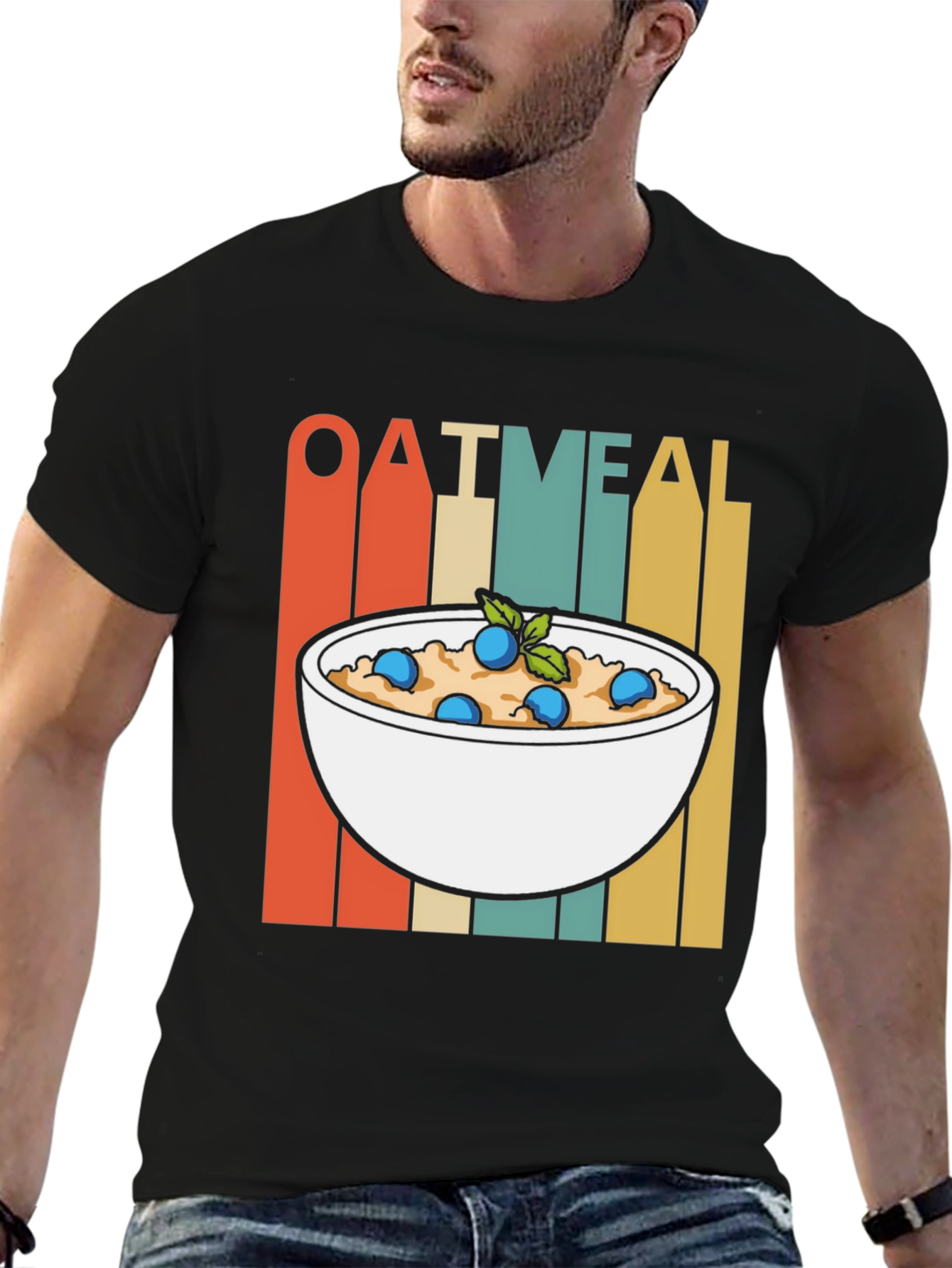 Oatmeal Breakfast T-Shirt: Retro Foodie Tee