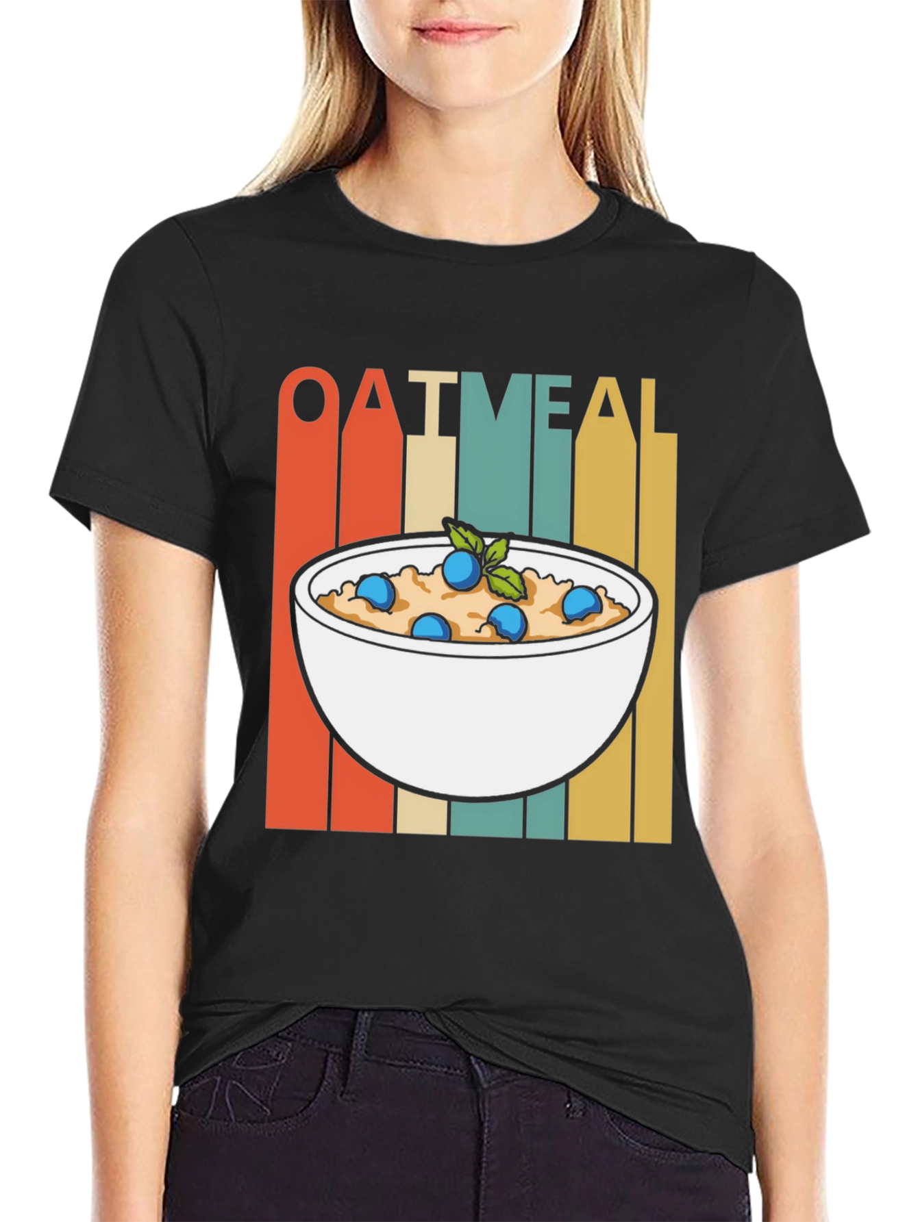 Oatmeal Breakfast T-Shirt: Retro Foodie Tee