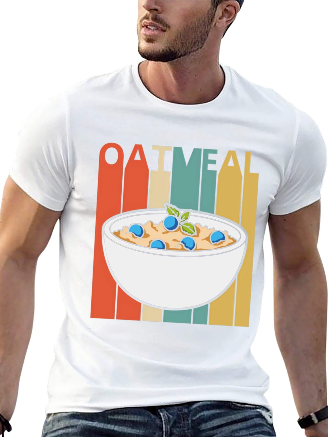 Oatmeal Breakfast T-Shirt: Retro Foodie Tee