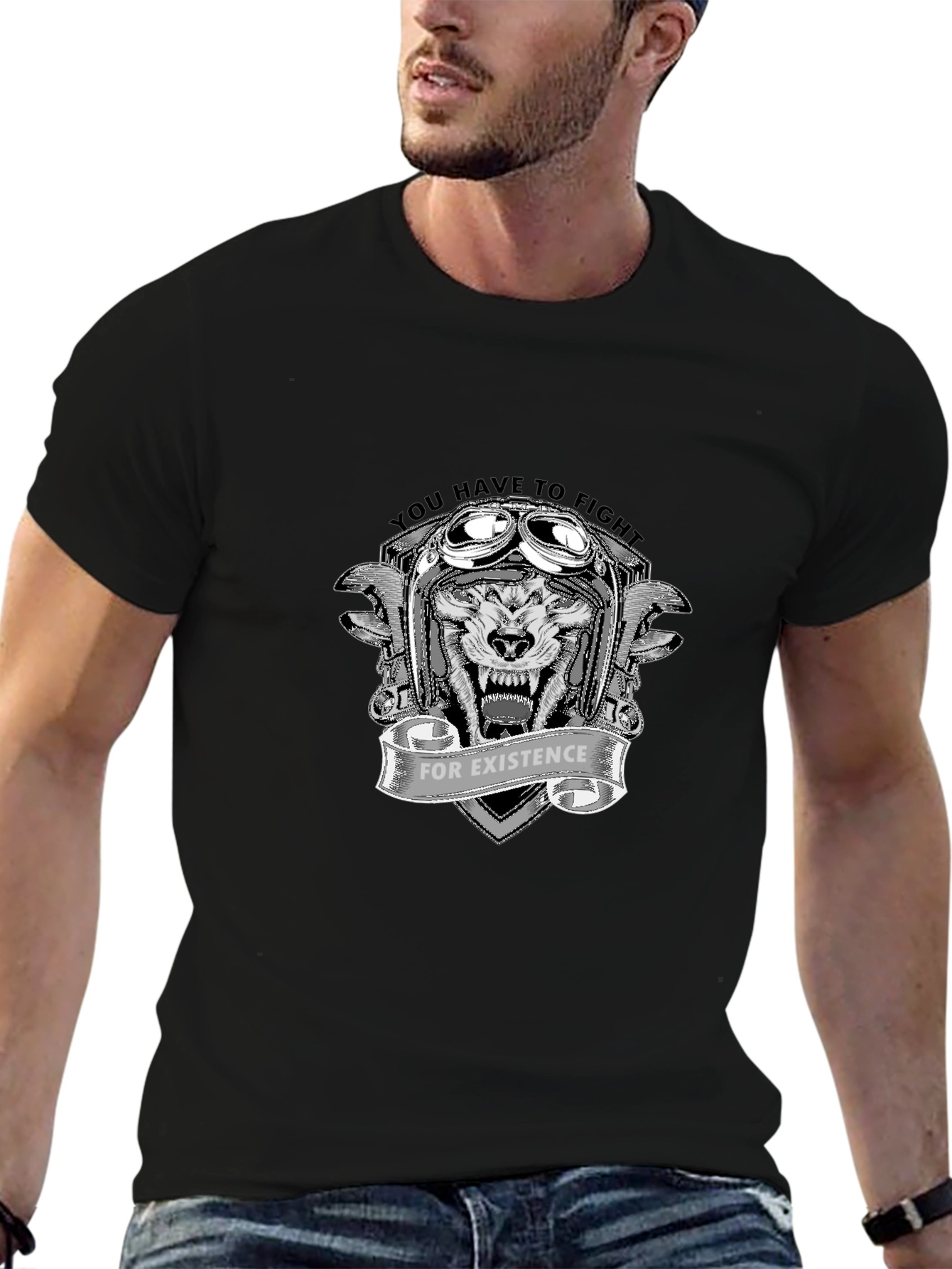 Fight for Existence Graphic Tee - Black