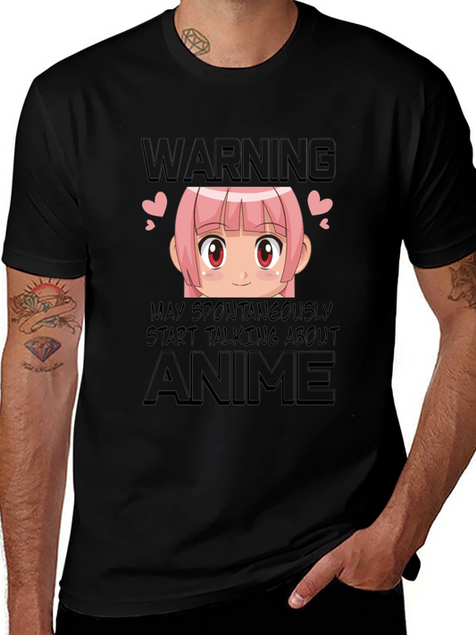 Anime Lover T-Shirt - Warning May Talk About Anime