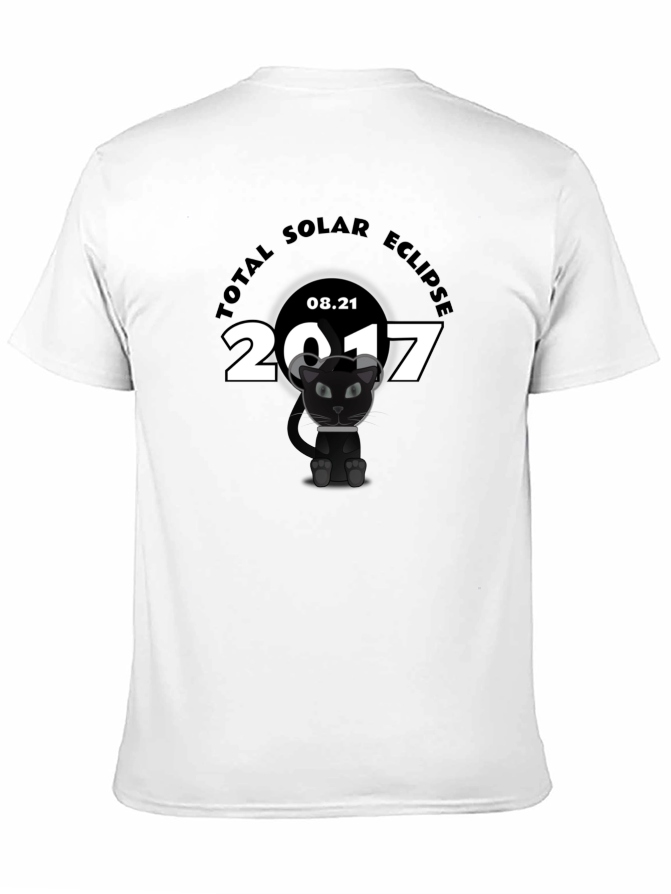 Total Solar Eclipse 2017 T-Shirt with Cat Graphic
