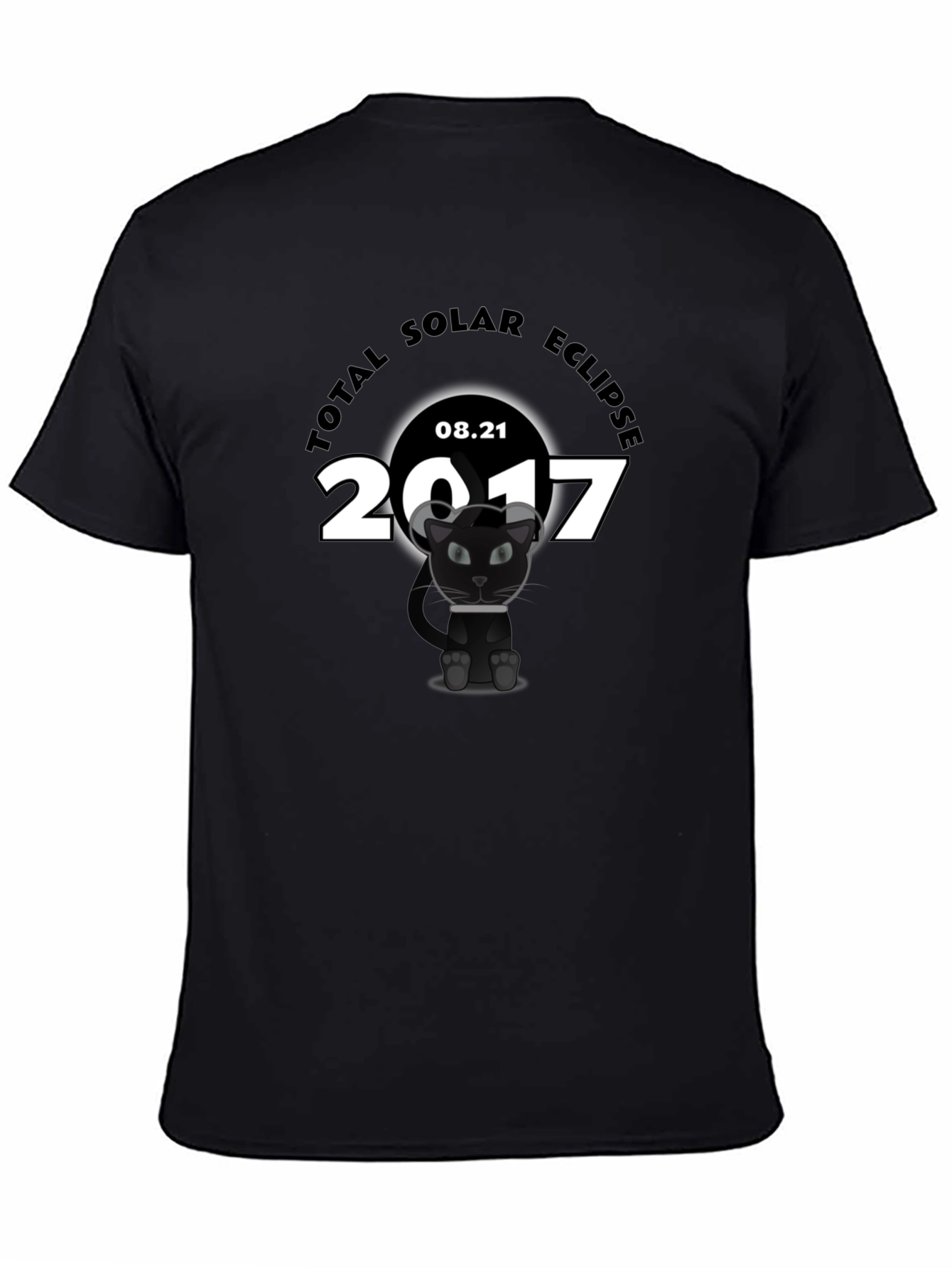 Total Solar Eclipse 2017 T-Shirt with Cat Graphic