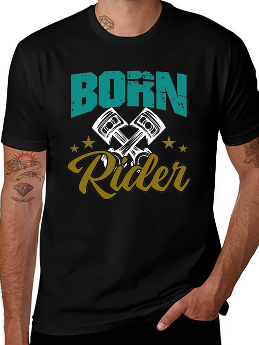 Born Rider Graphic Tee - Motorcycle Enthusiast T-Shirt
