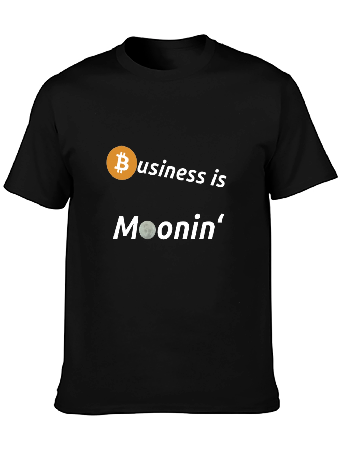 Bitcoin Business Moonin Black T-Shirt