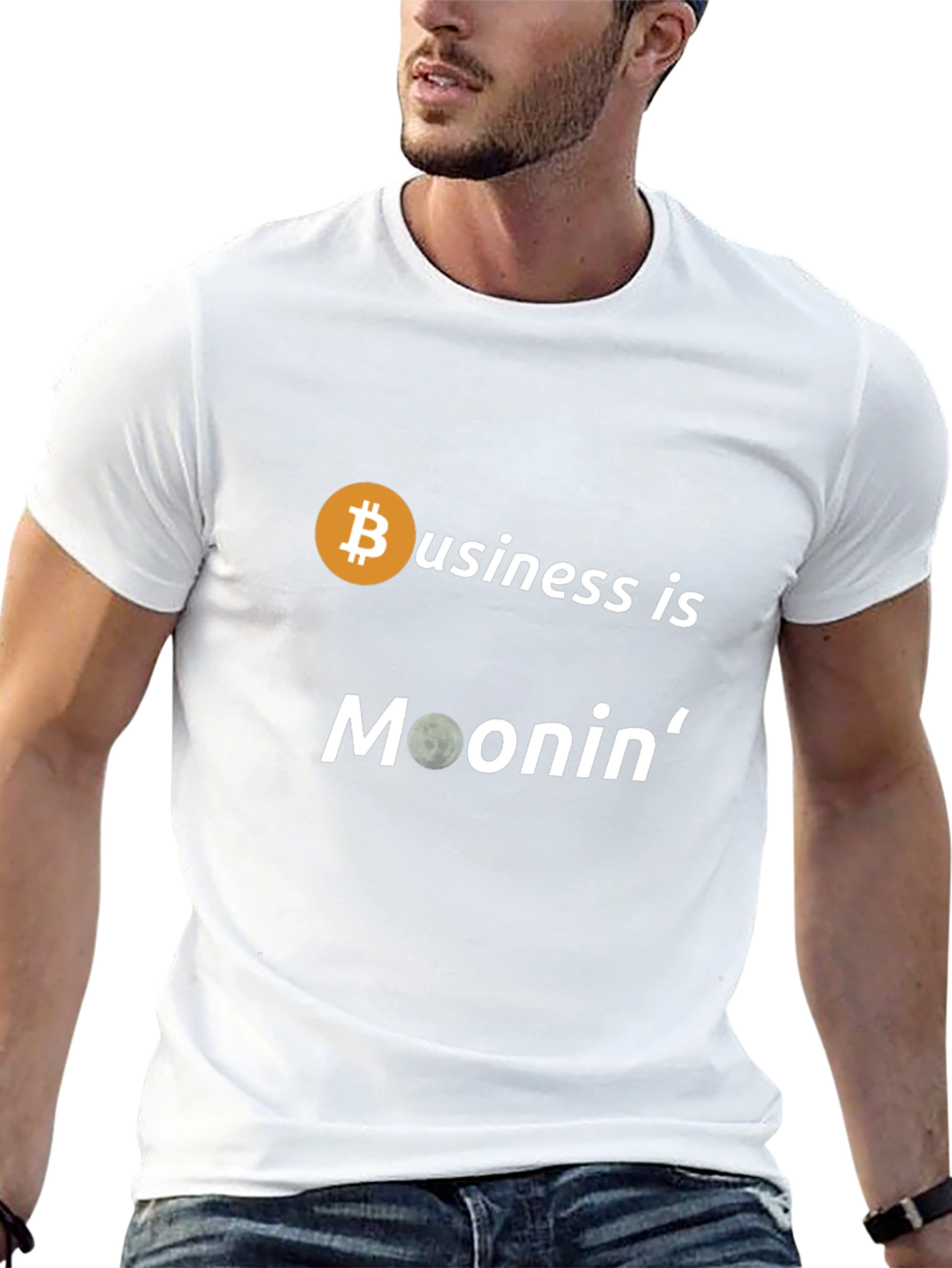 Bitcoin Business Moonin Black T-Shirt