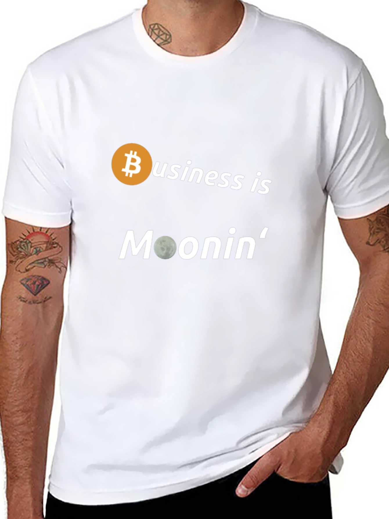 Bitcoin Business Moonin Black T-Shirt