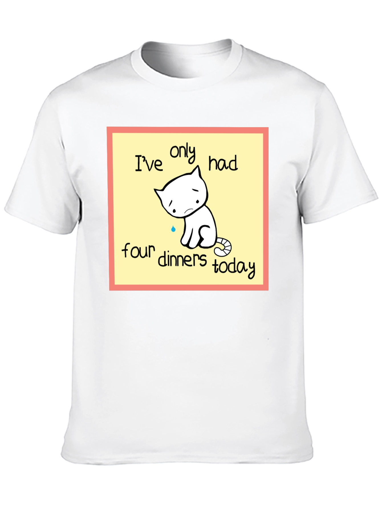 Funny Cat T-Shirt: Only Four Dinners Today