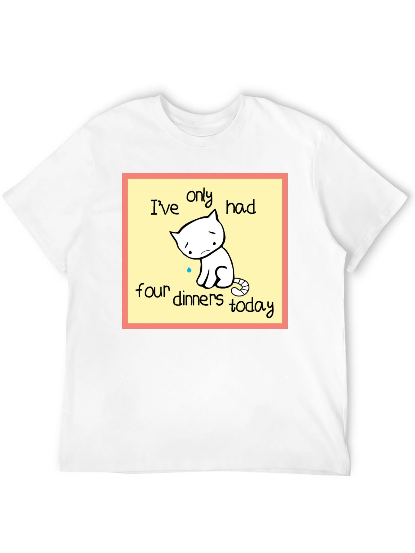 Funny Cat T-Shirt: Only Four Dinners Today