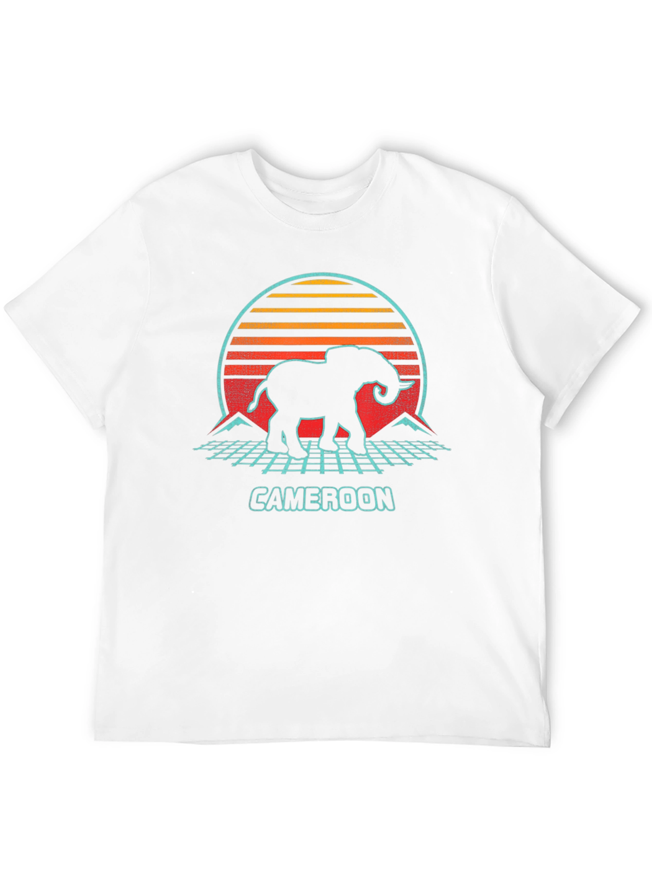 Cameroon Elephant Retro T-Shirt