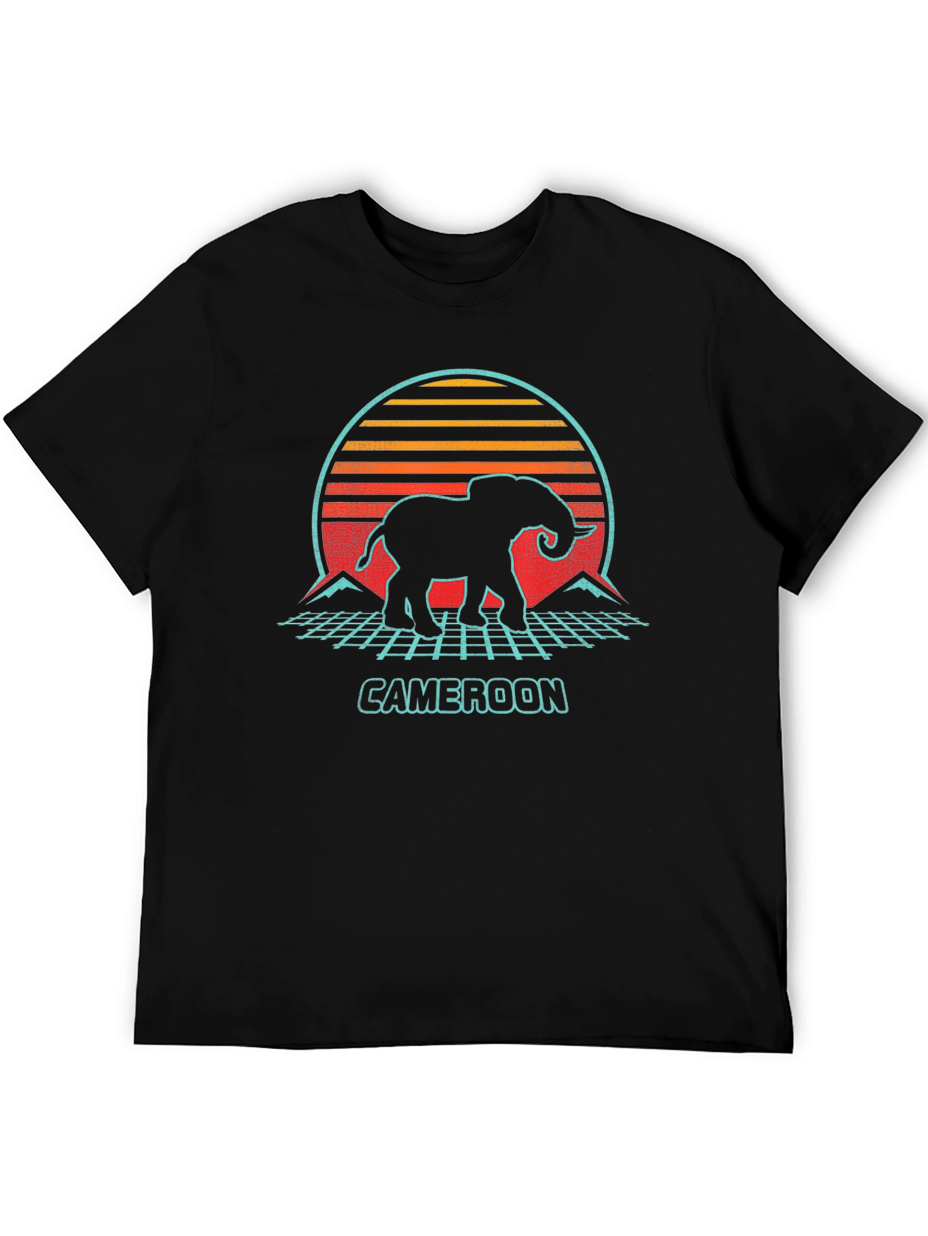 Cameroon Elephant Retro T-Shirt
