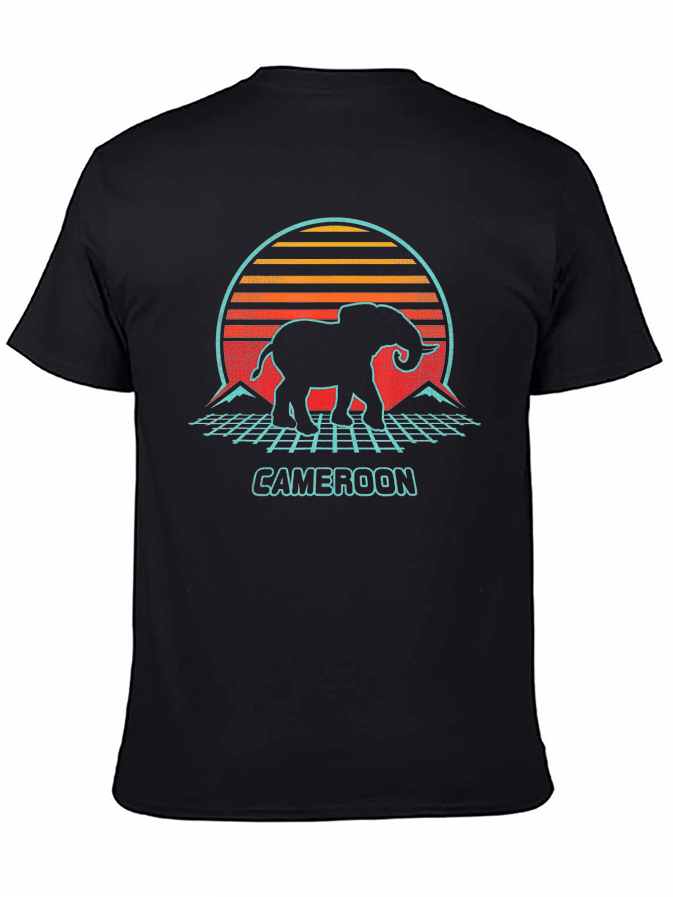 Cameroon Elephant Retro T-Shirt