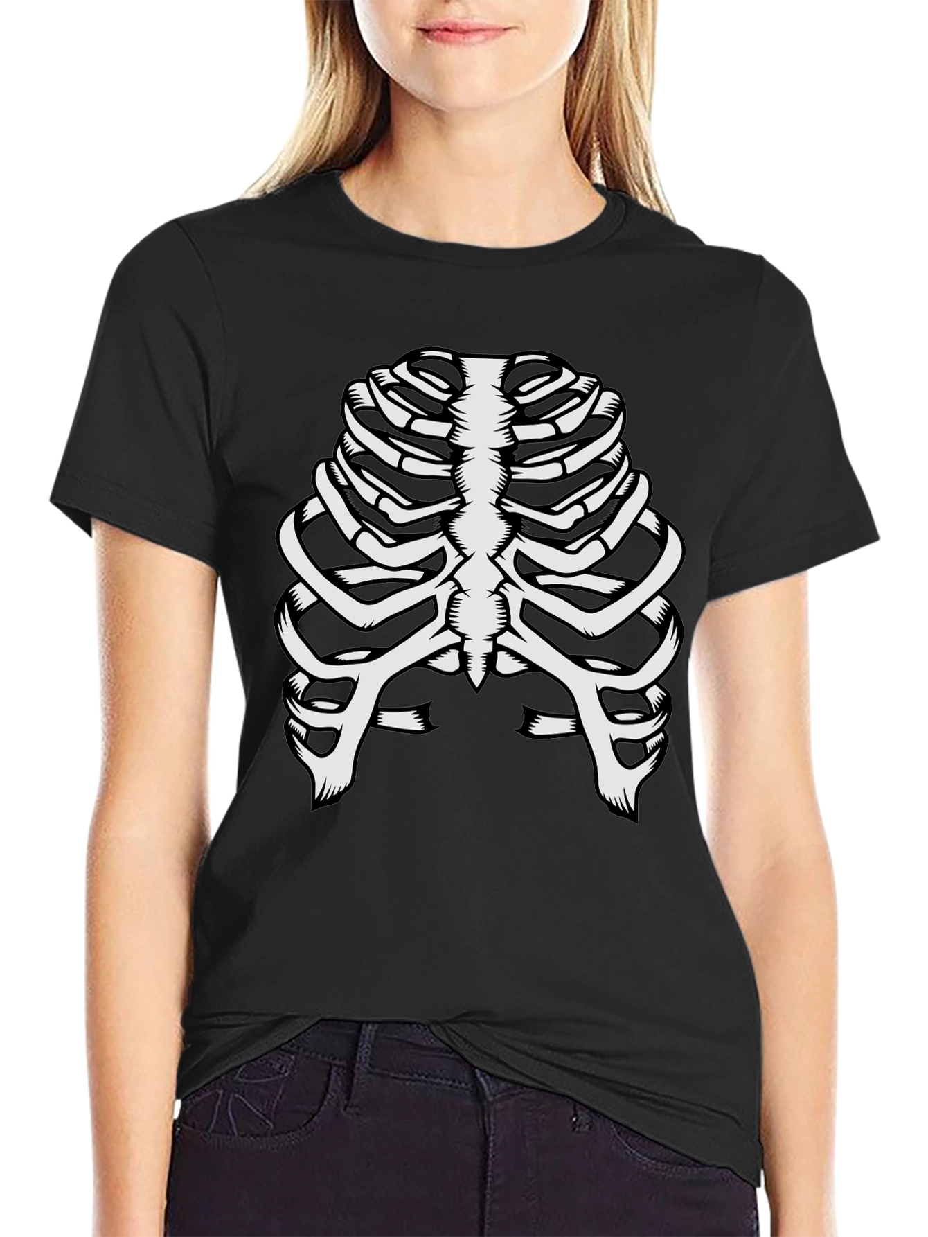 Skeleton Rib Cage T-Shirt - Halloween Costume Tee