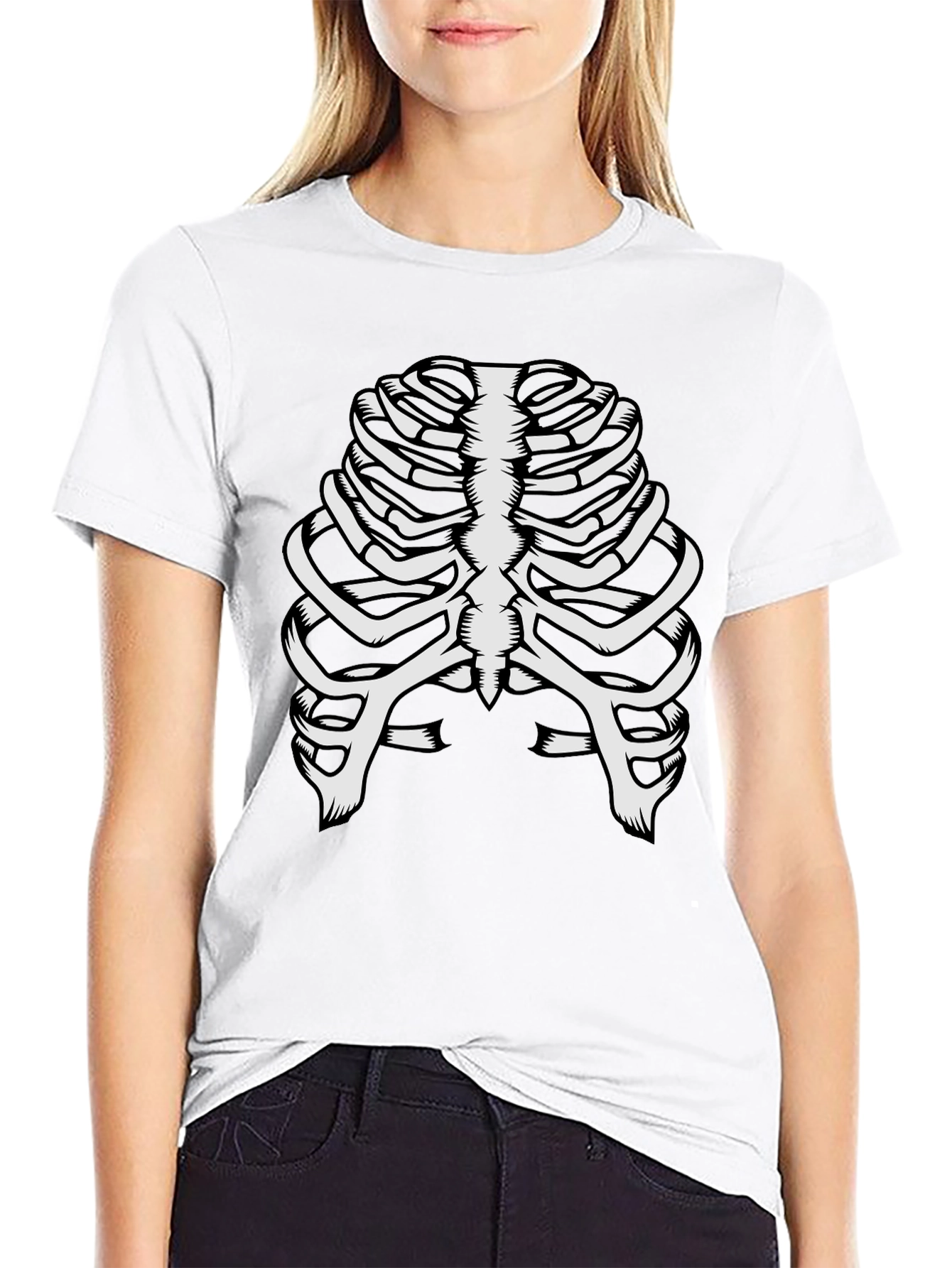 Skeleton Rib Cage T-Shirt - Halloween Costume Tee