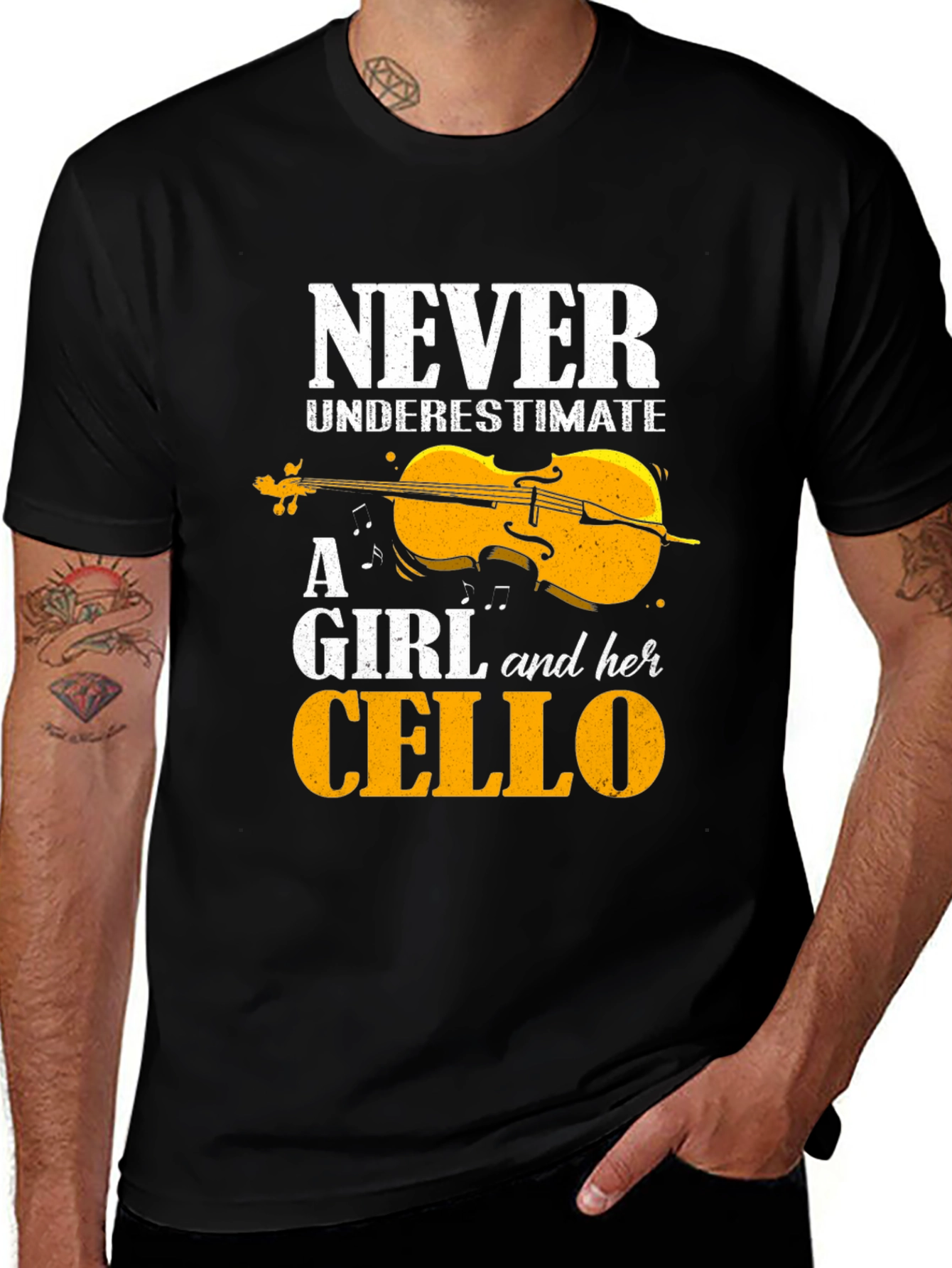 Never Underestimate A Girl And Her Cello T-Shirt