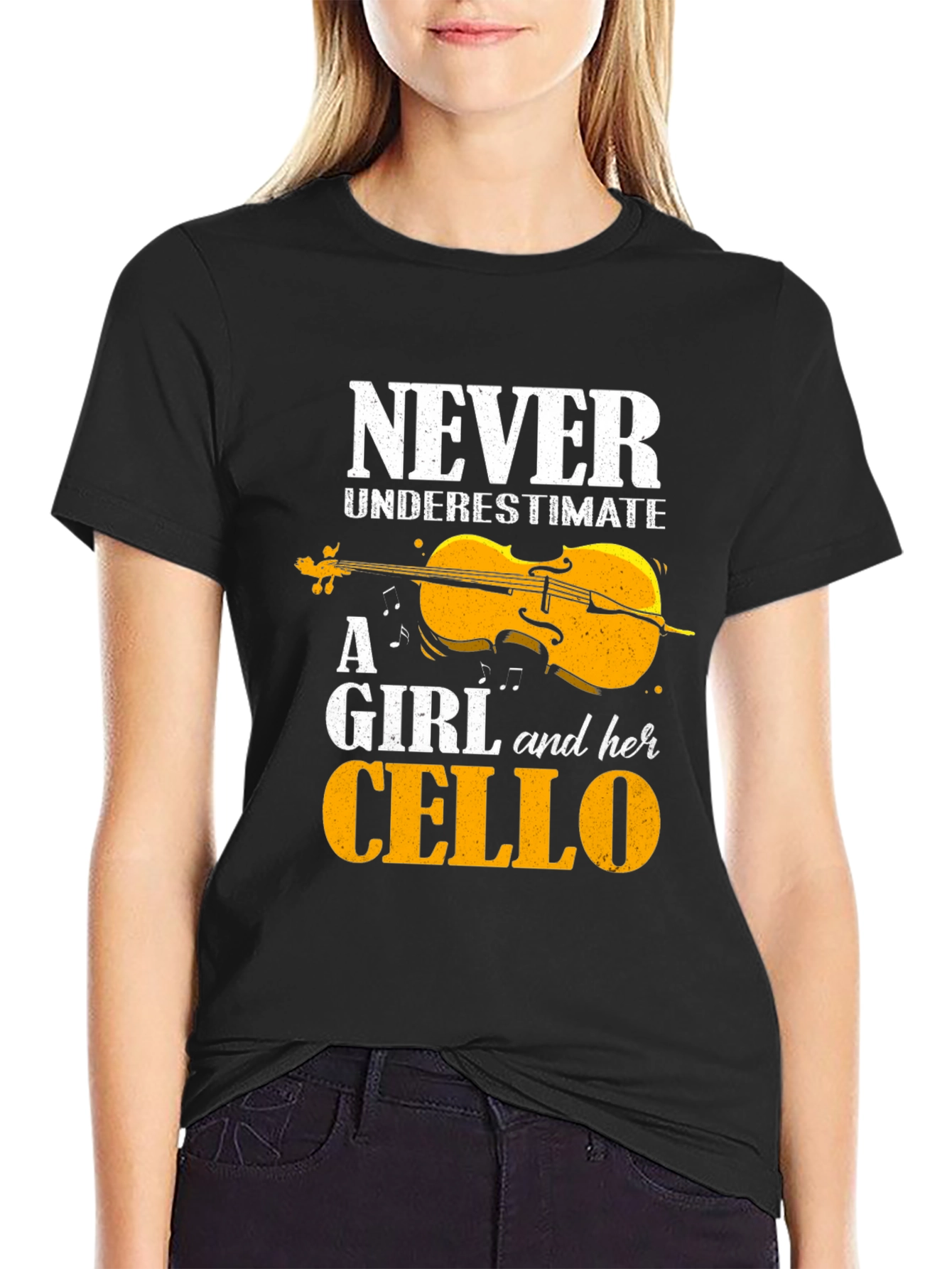 Never Underestimate A Girl And Her Cello T-Shirt