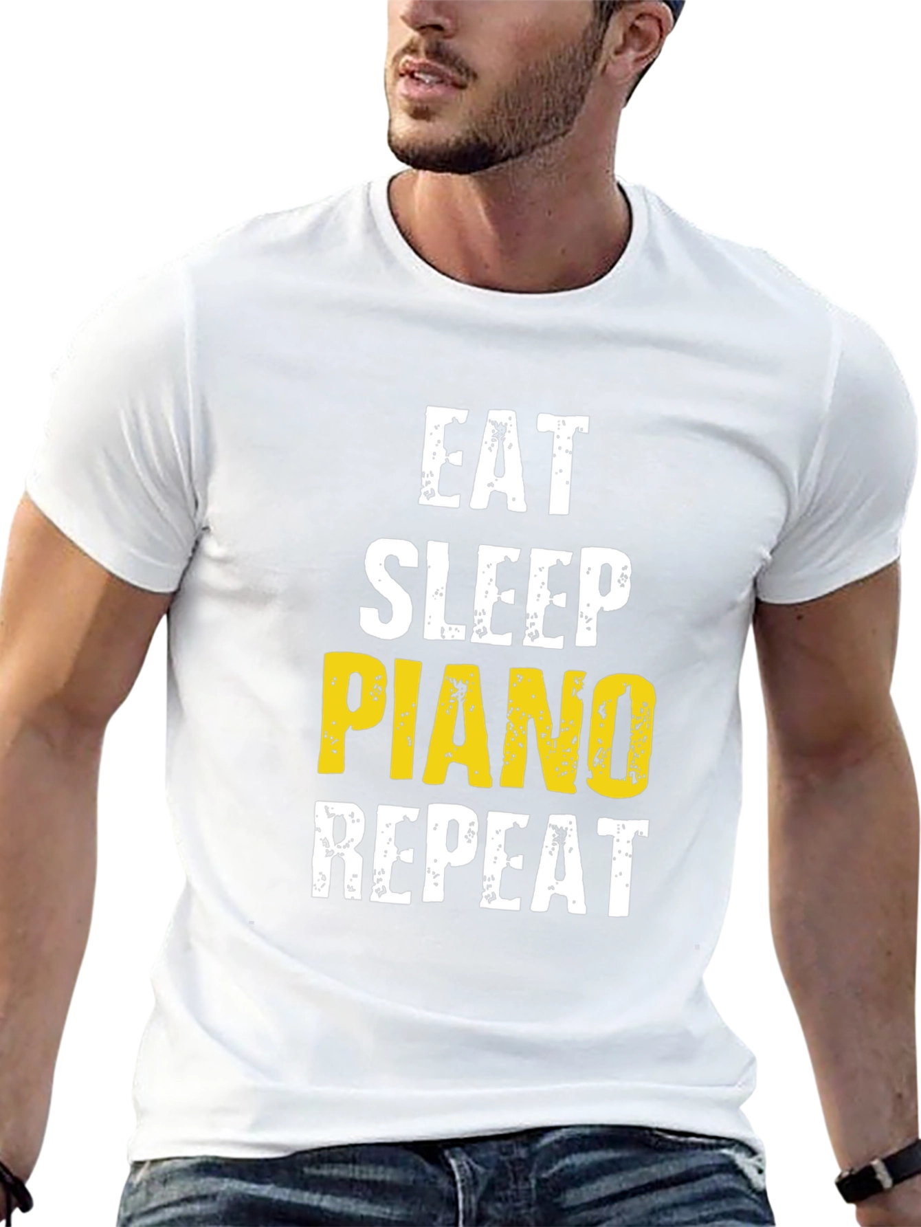 Eat Sleep Piano Repeat Graphic Tee