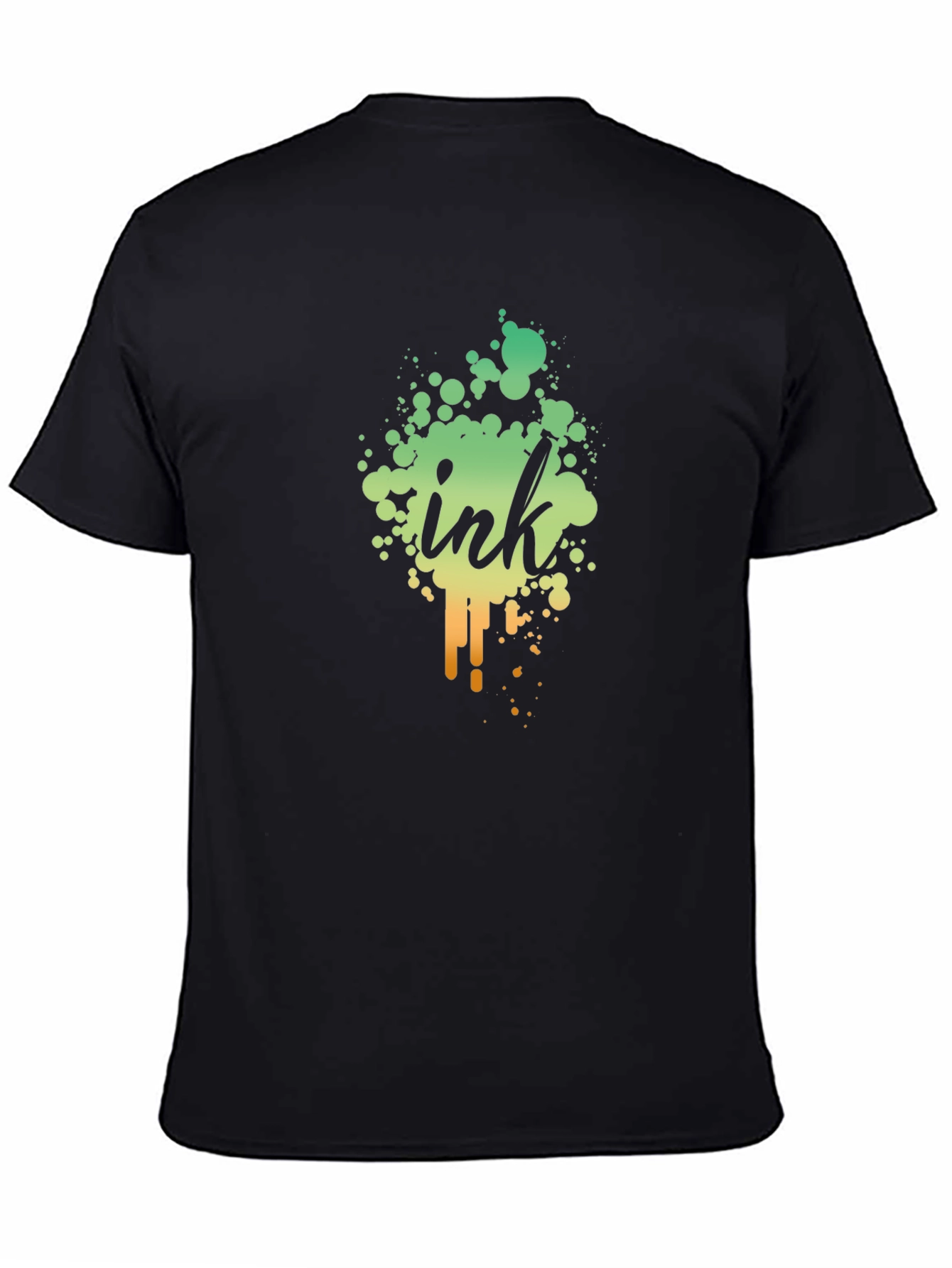 Ink Splatter Graphic Black T-Shirt