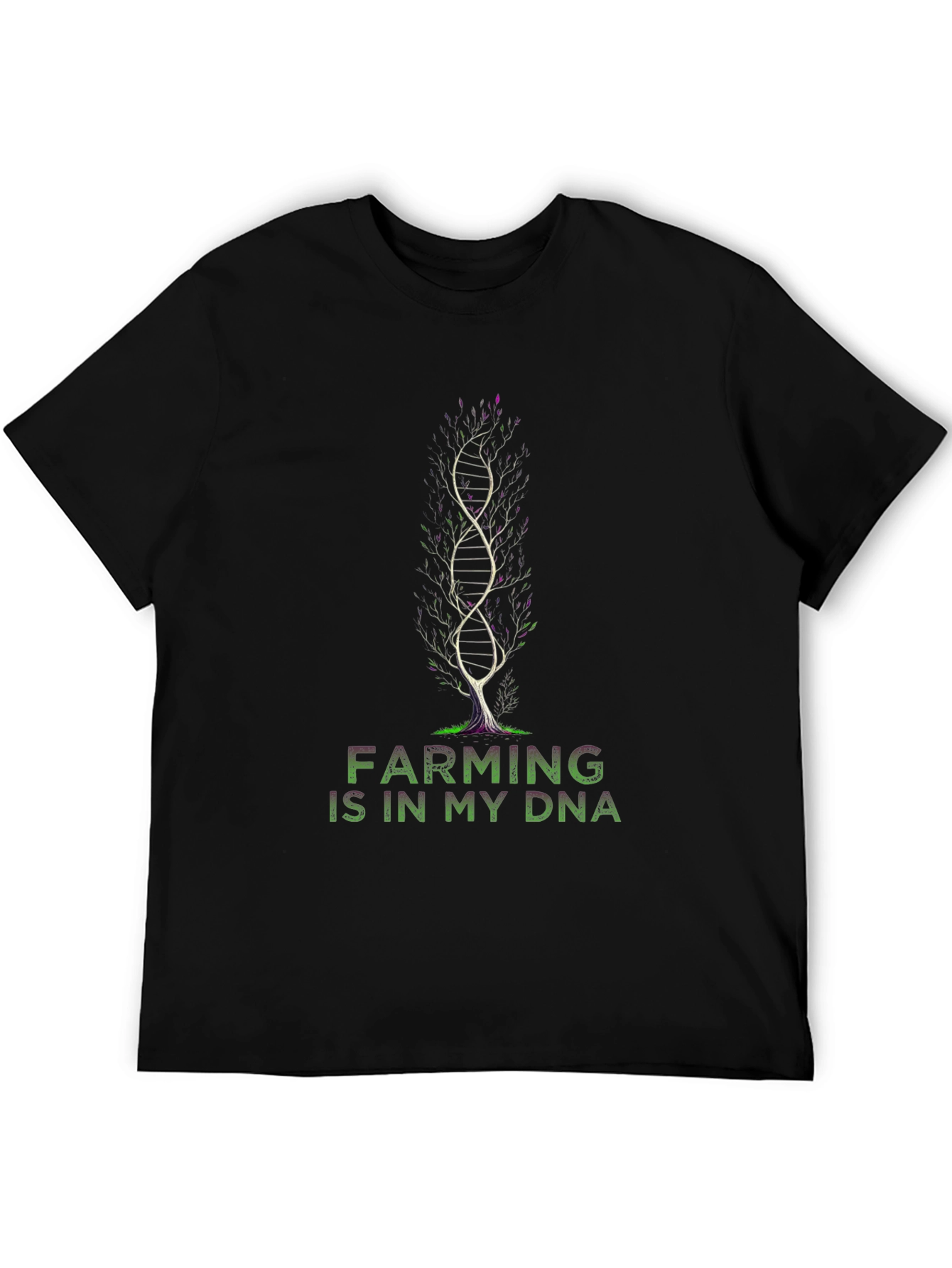 Farming DNA Graphic Tee - Black Cotton Blend