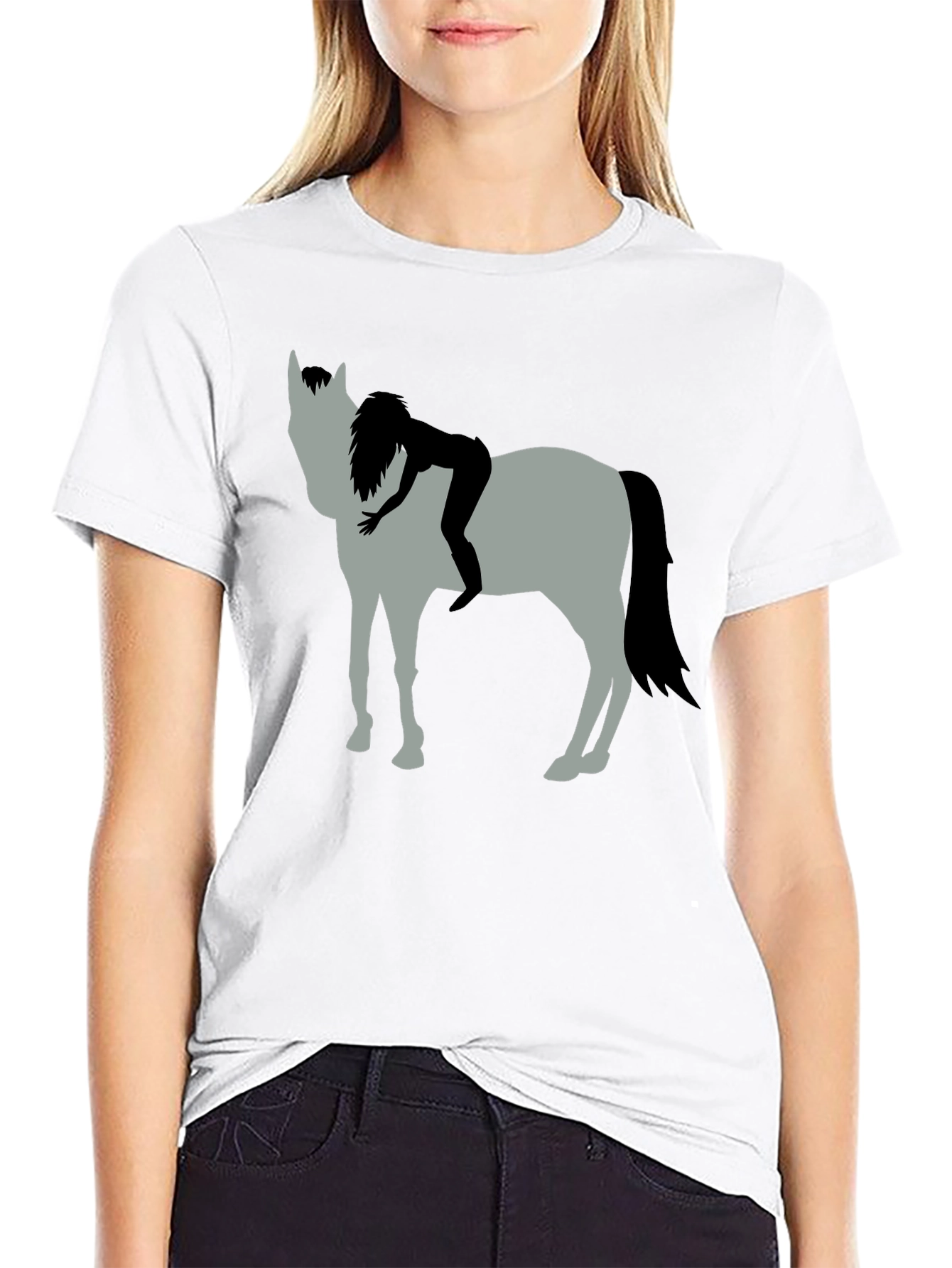 Horse & Rider Graphic Tee - Black