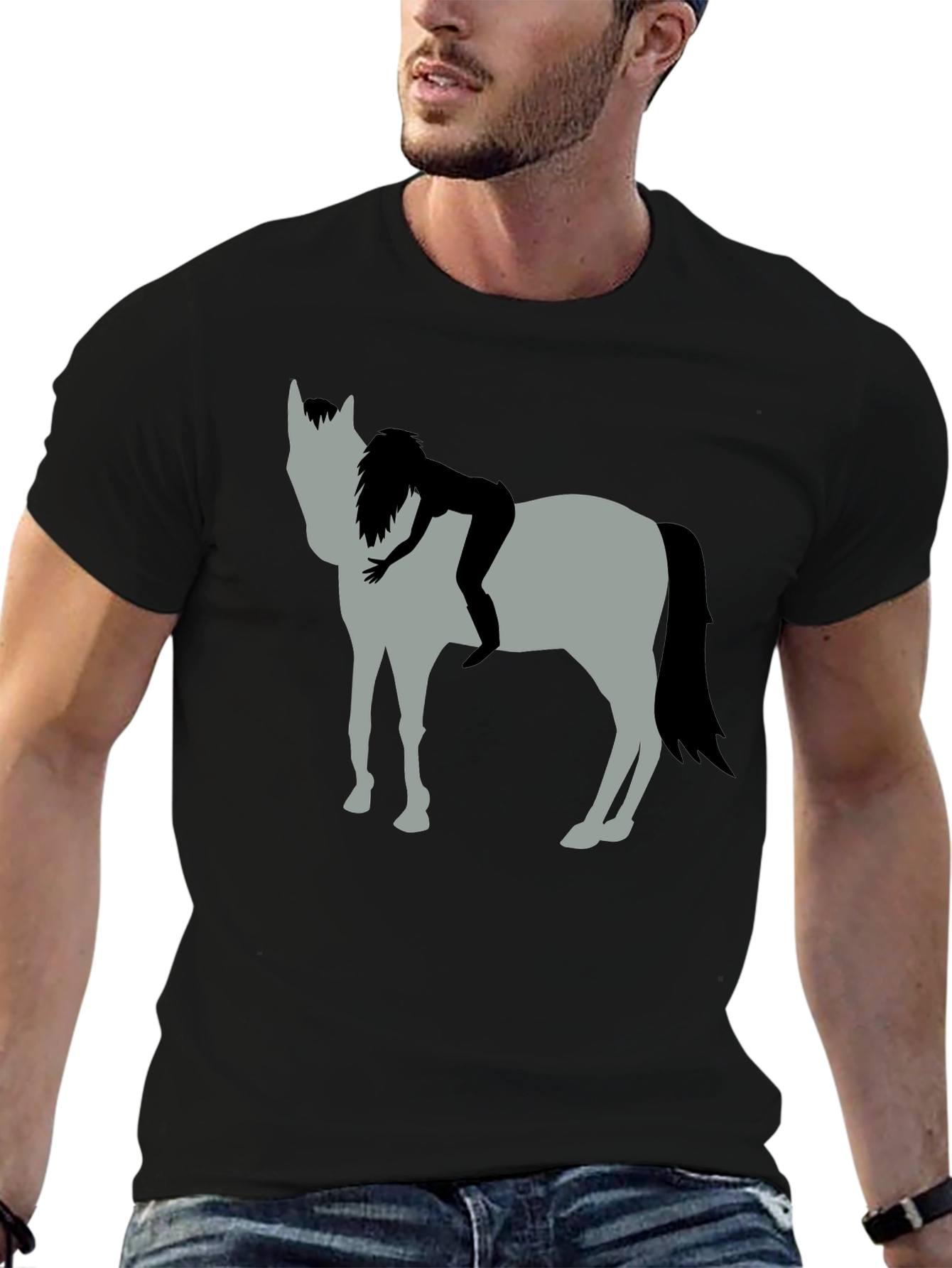 Horse & Rider Graphic Tee - Black