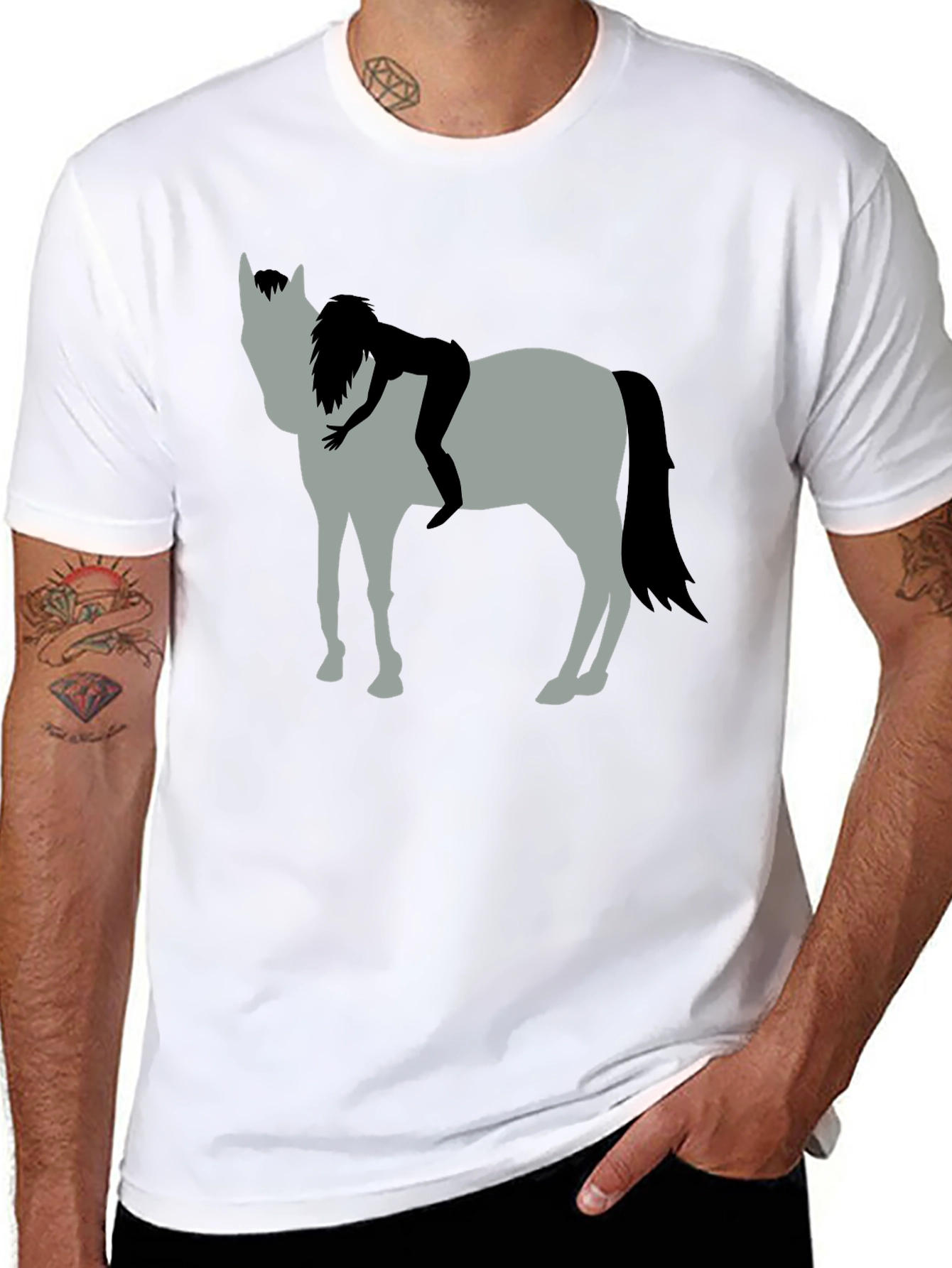 Horse & Rider Graphic Tee - Black
