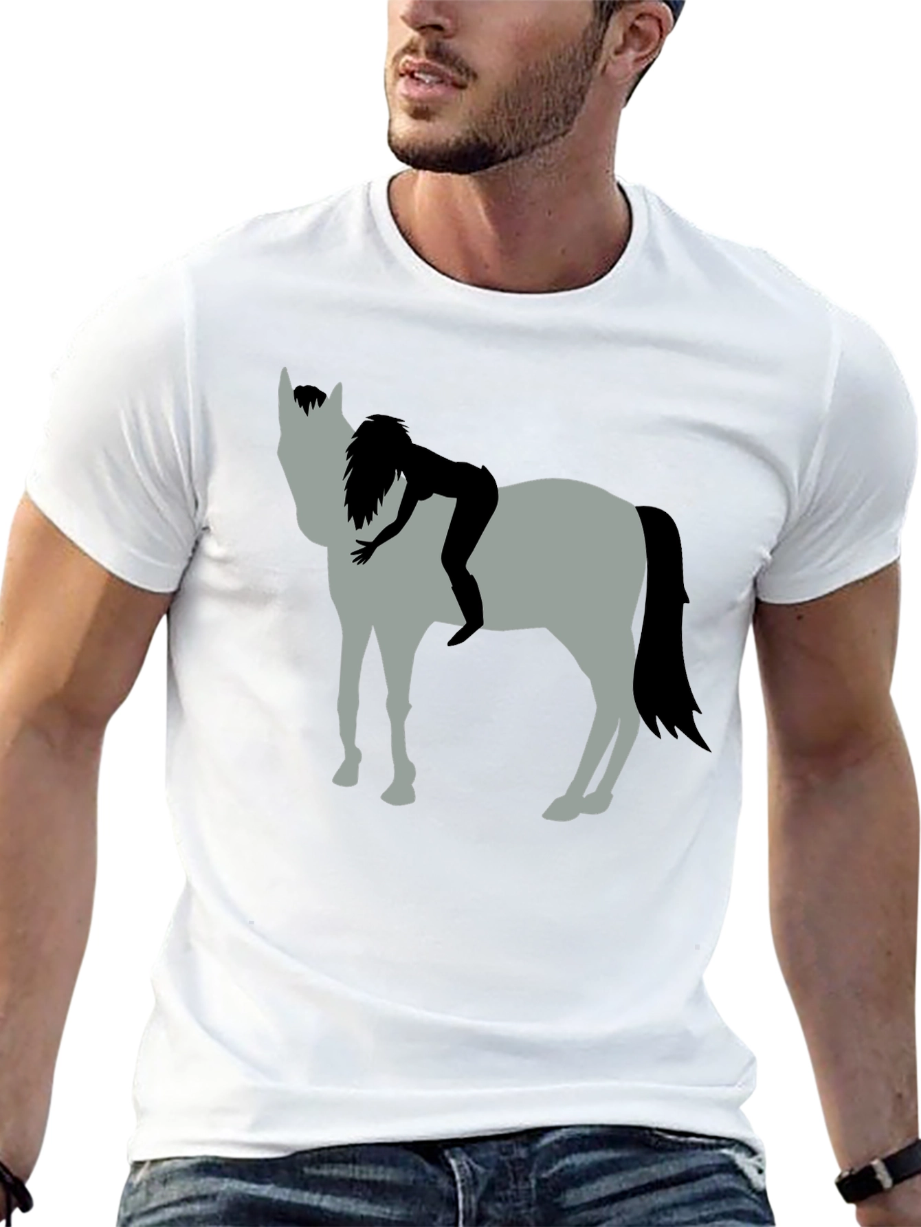 Horse & Rider Graphic Tee - Black