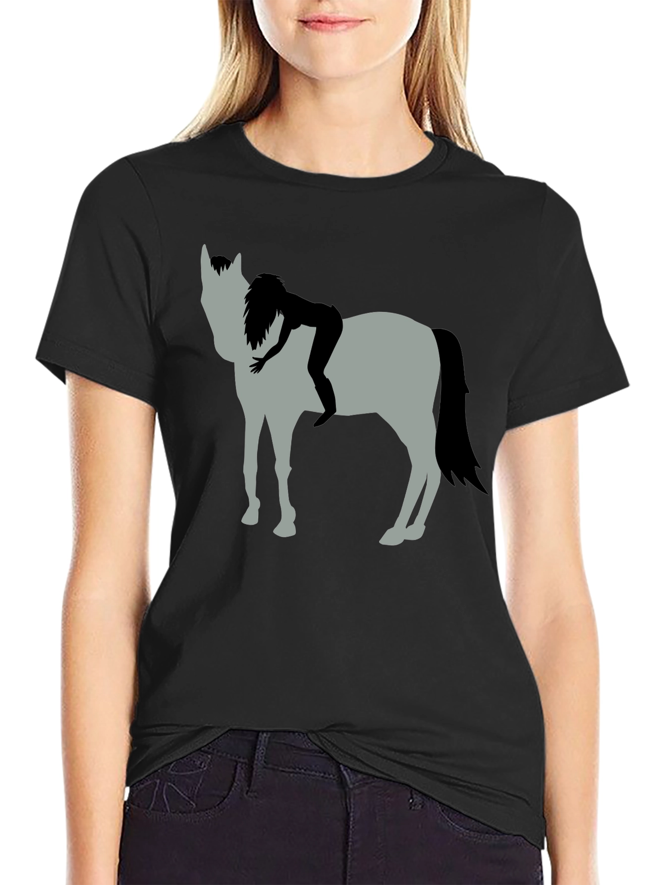 Horse & Rider Graphic Tee - Black