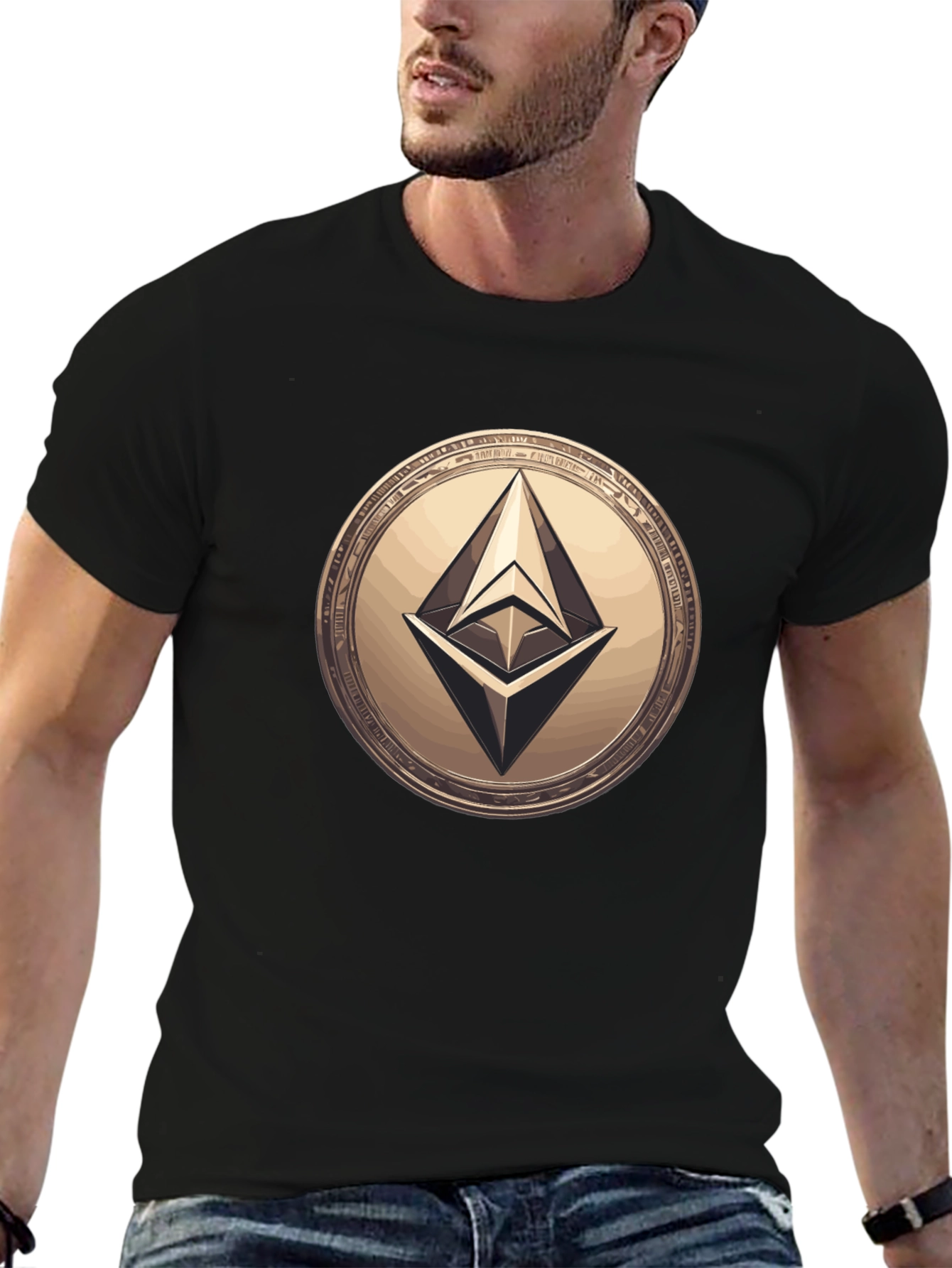 Ethereum Coin Black T-Shirt Crypto Fashion Tee