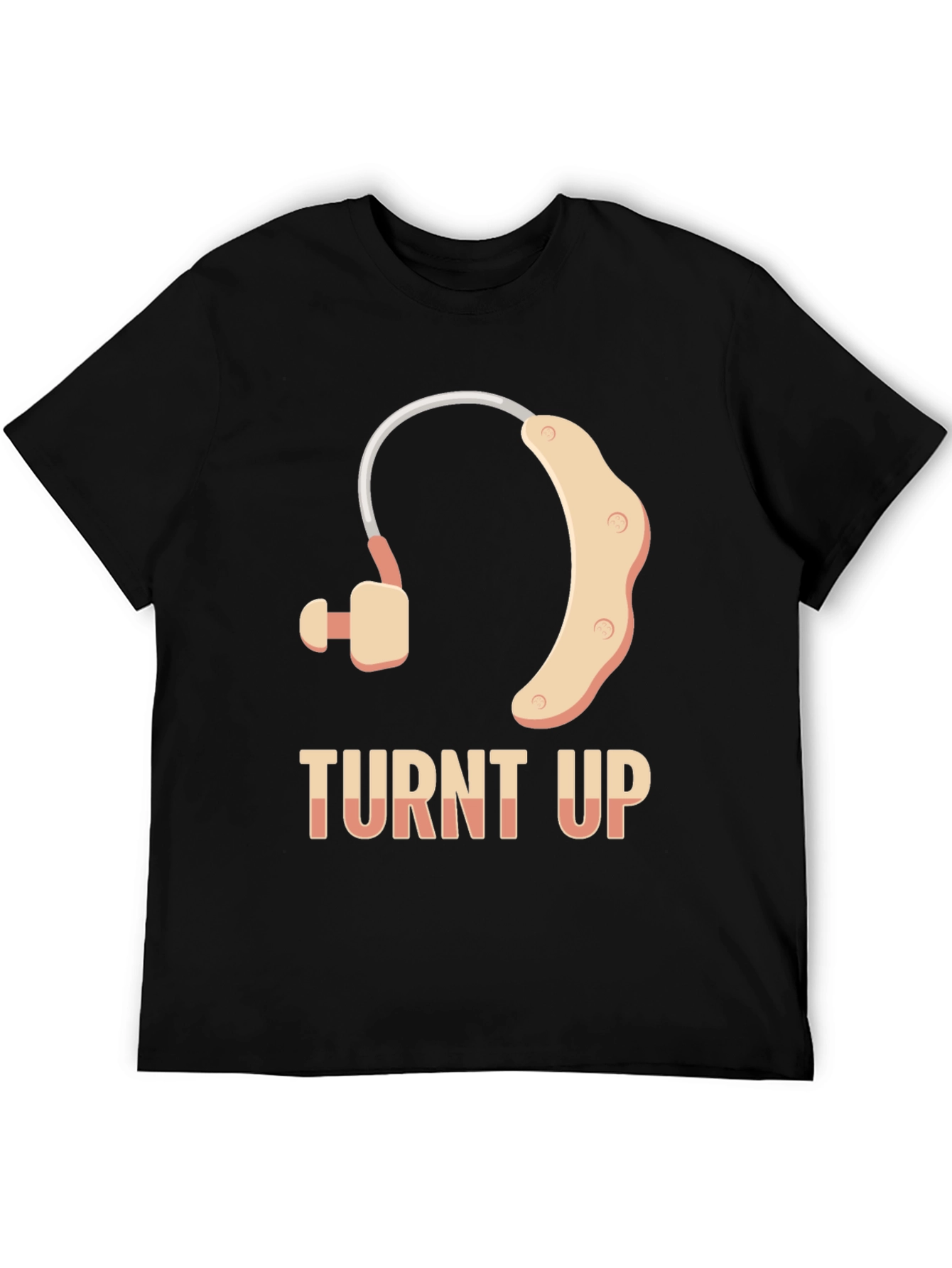 Turnt Up Hearing Aid T-Shirt - Black
