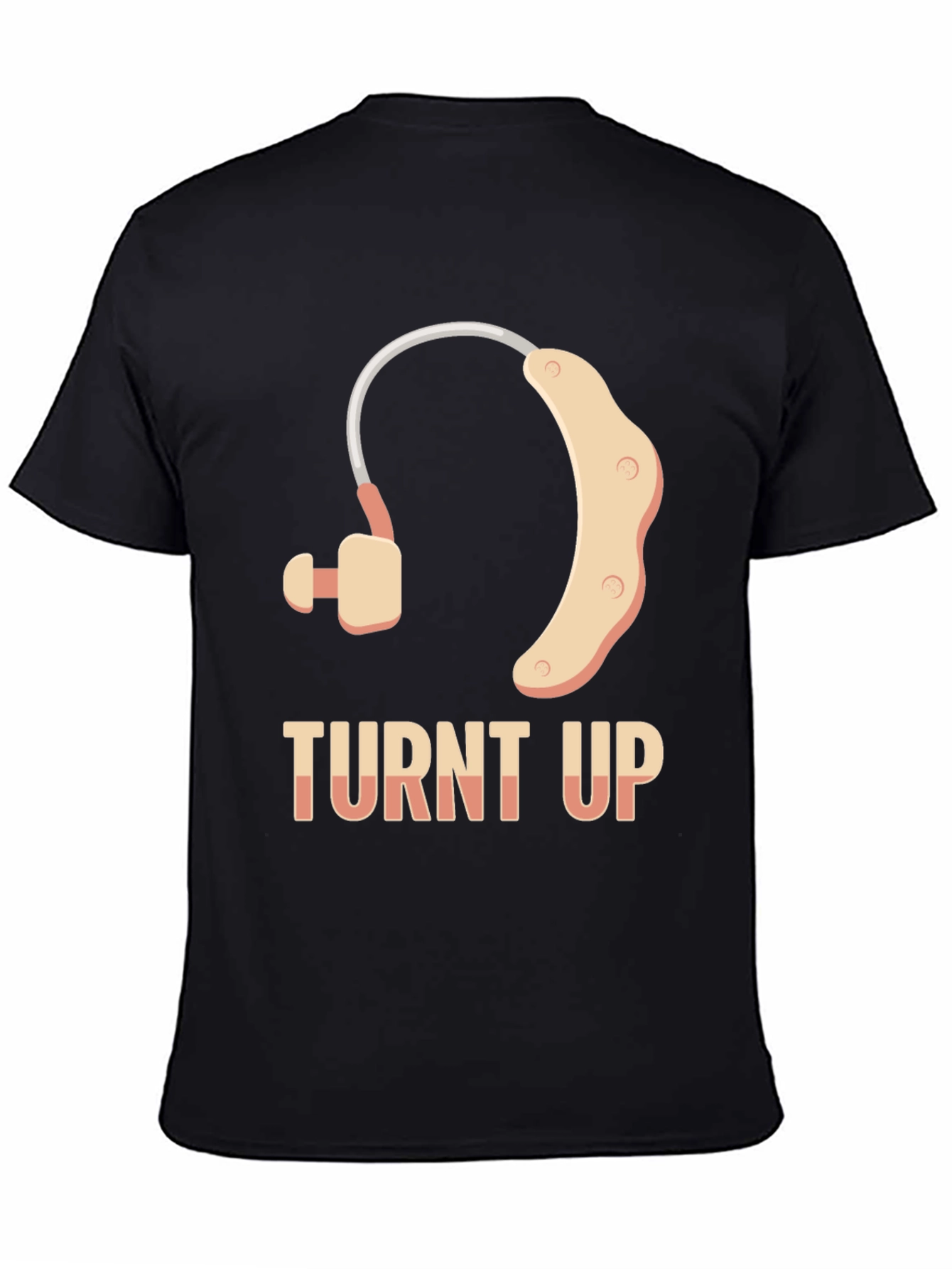 Turnt Up Hearing Aid T-Shirt - Black