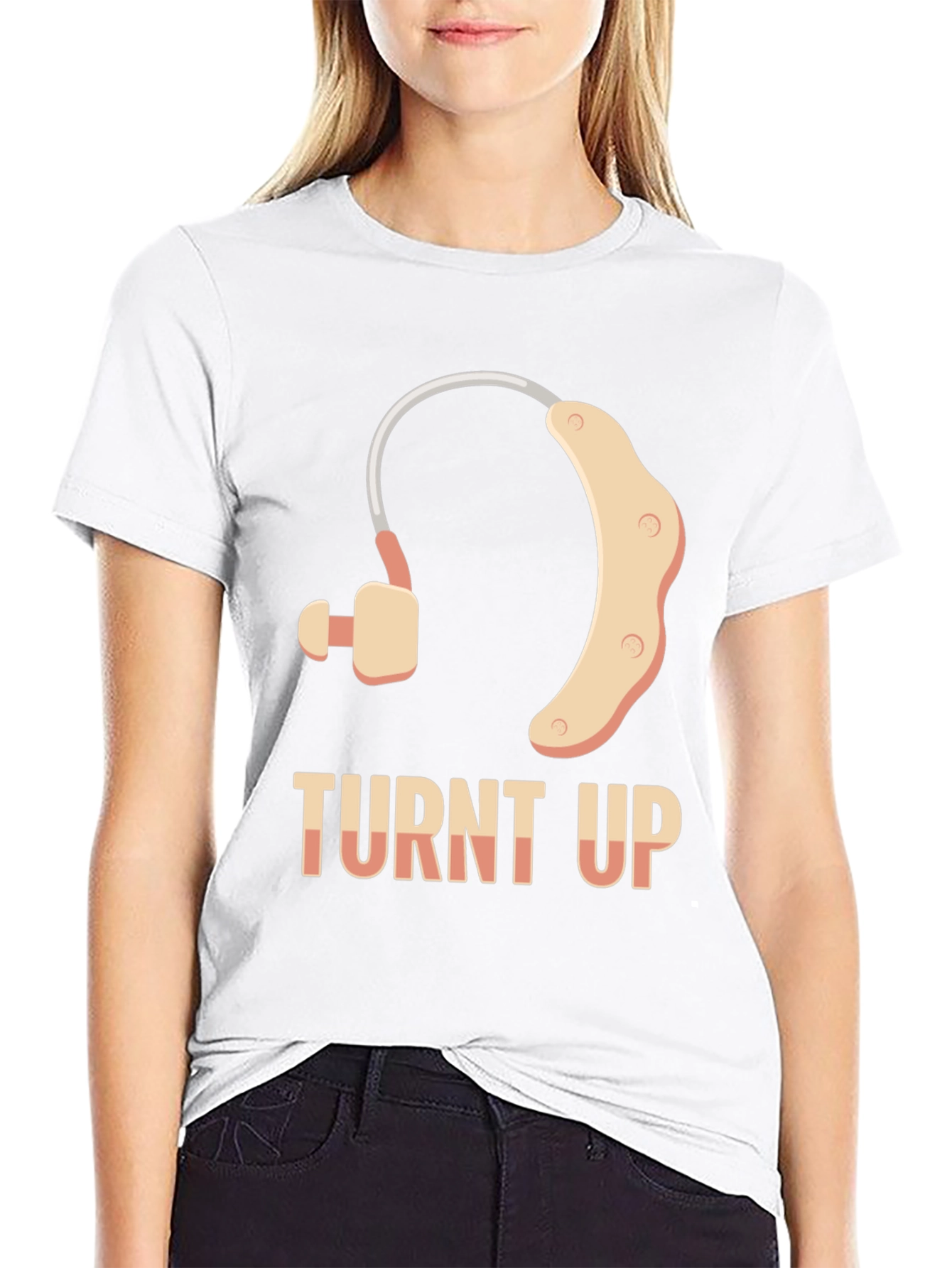 Turnt Up Hearing Aid T-Shirt - Black