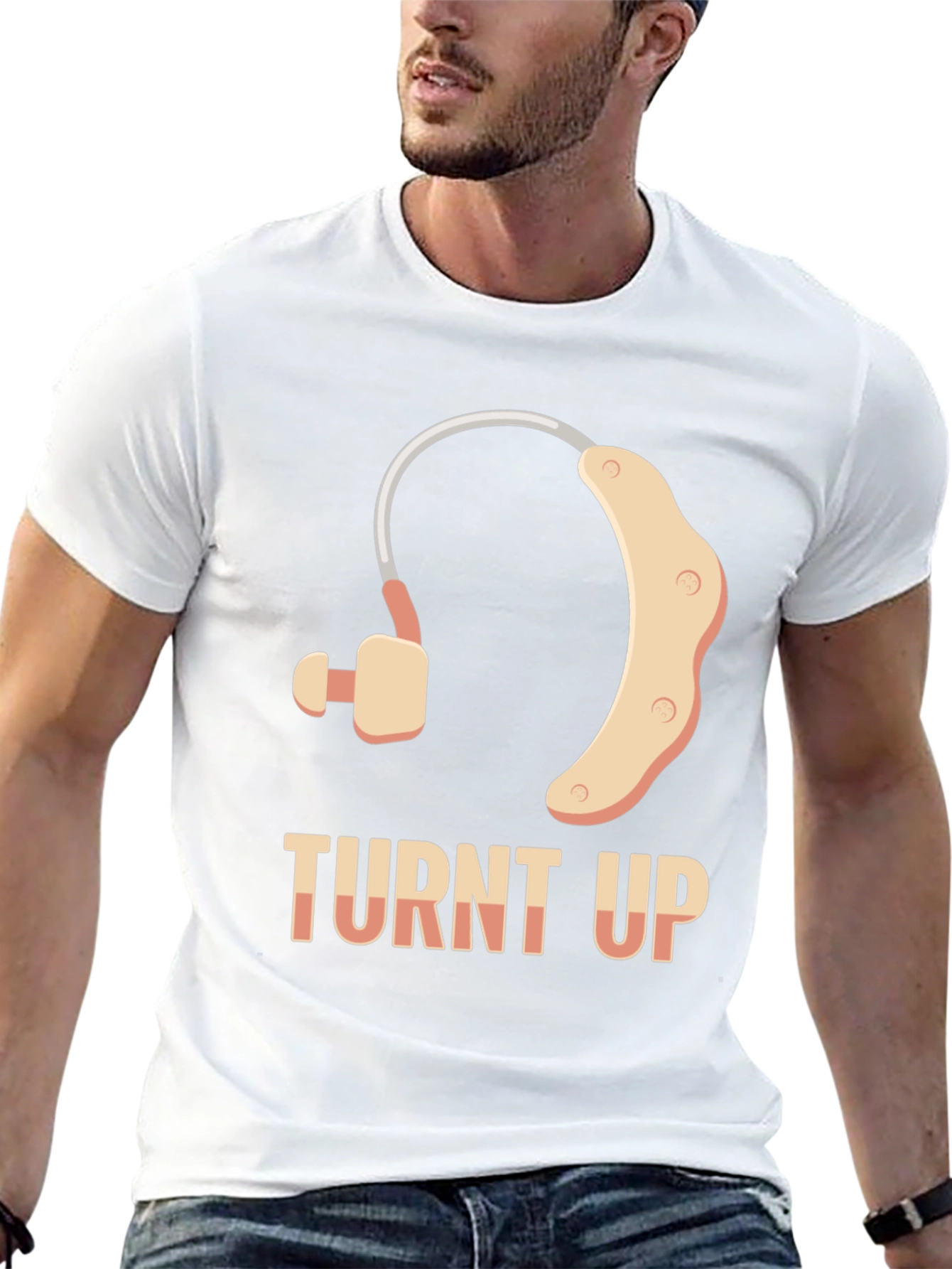 Turnt Up Hearing Aid T-Shirt - Black