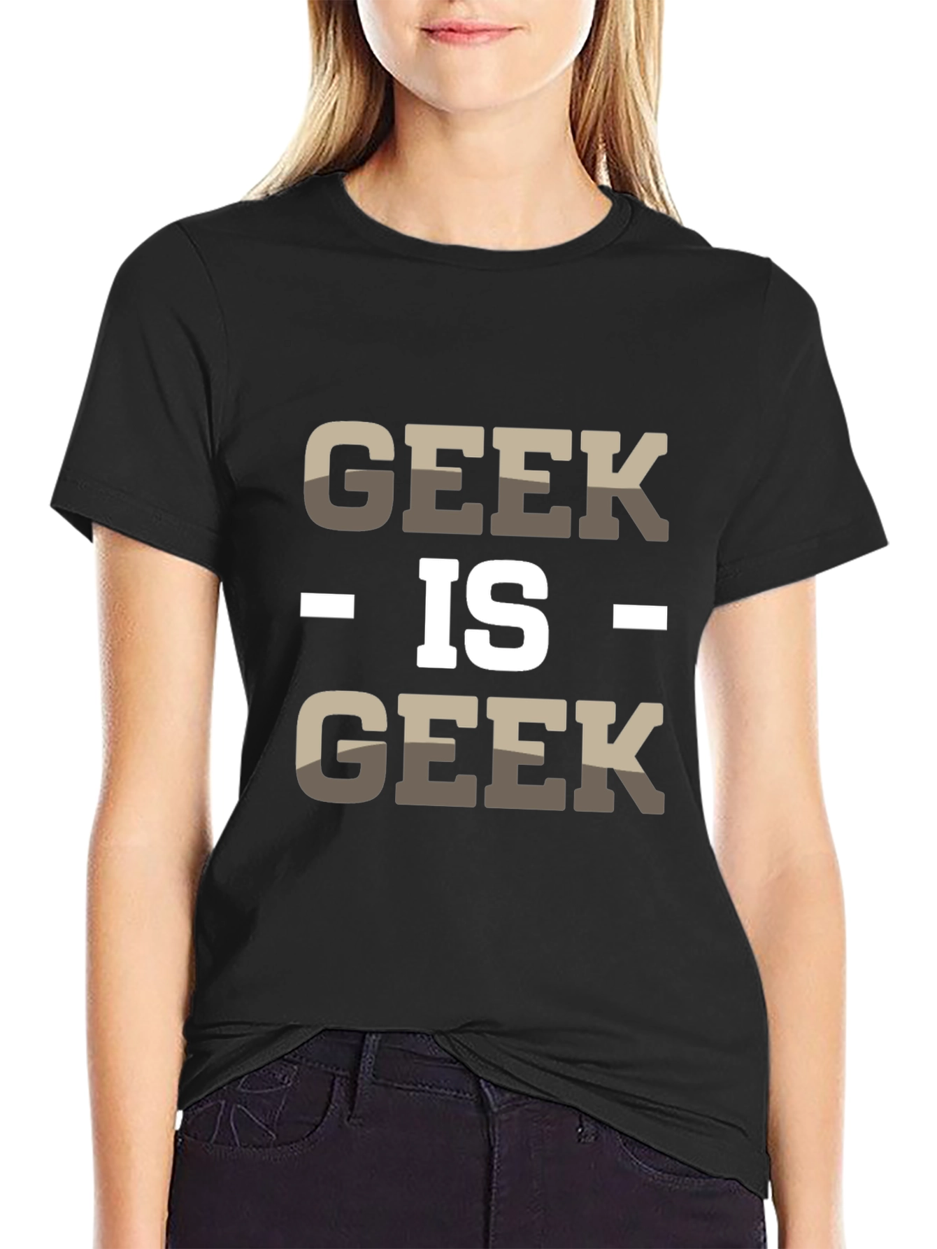 Geek Is Geek Mens Black Cotton T-Shirt