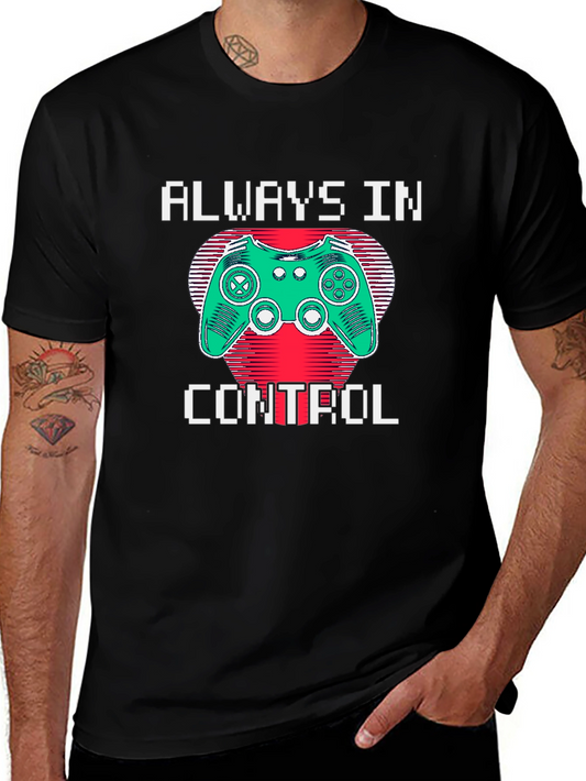 Always In Control Gamer T-Shirt - Black
