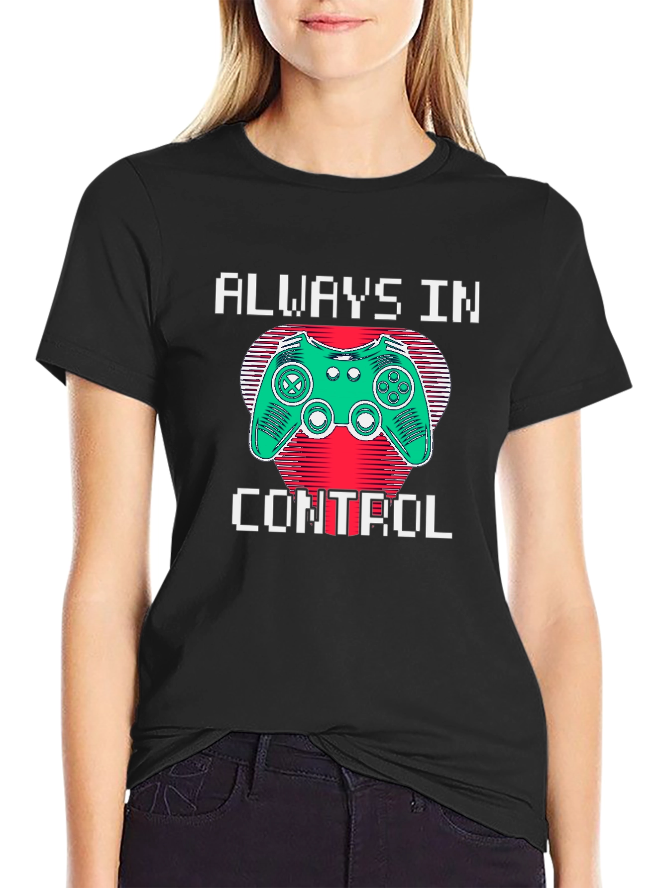 Always In Control Gamer T-Shirt - Black