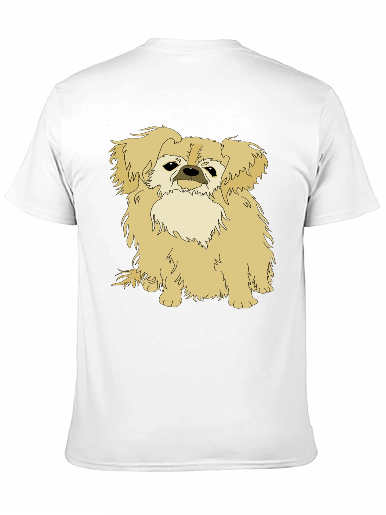 Pekingese Dog Graphic Tee - Black Cotton T-Shirt