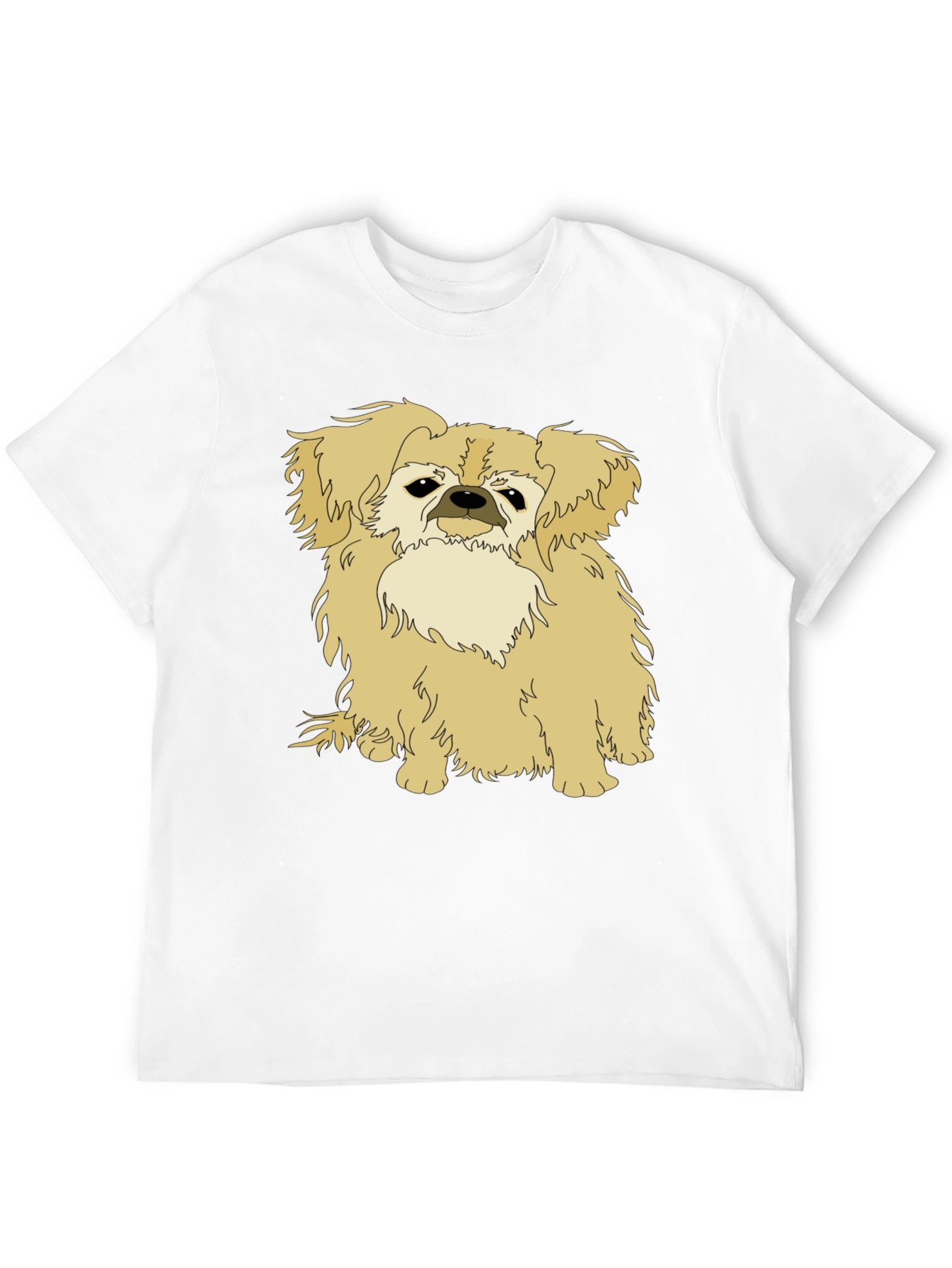 Pekingese Dog Graphic Tee - Black Cotton T-Shirt