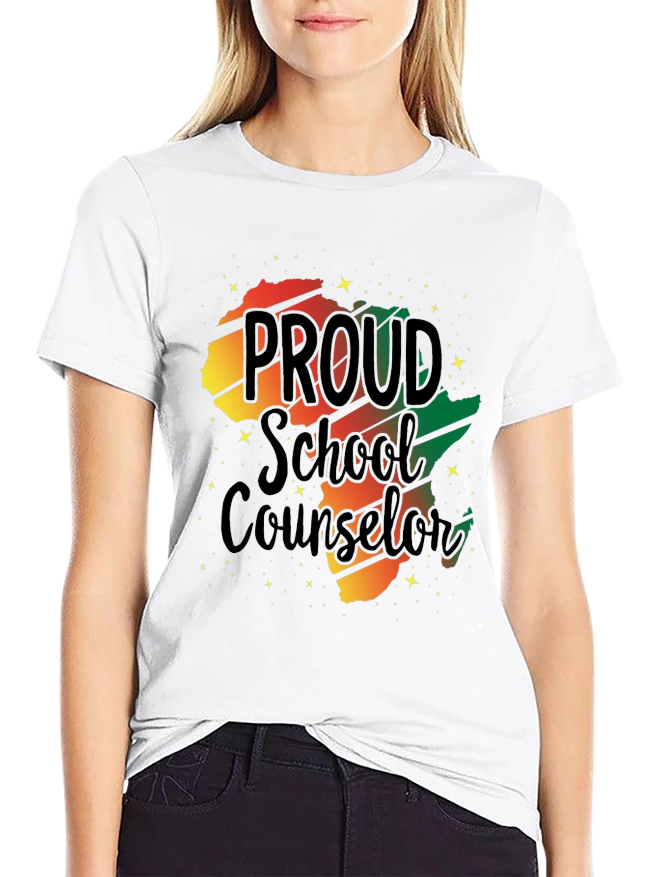 Proud School Counselor Black Pride T-Shirt