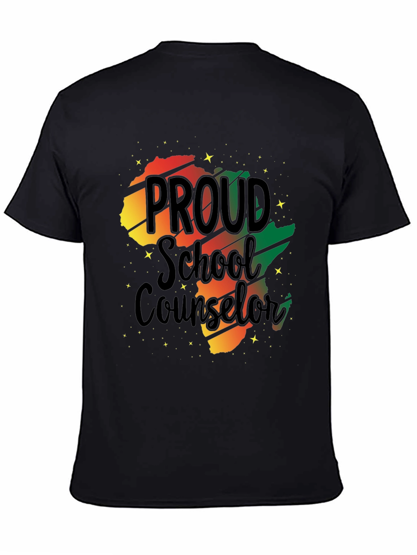 Proud School Counselor Black Pride T-Shirt