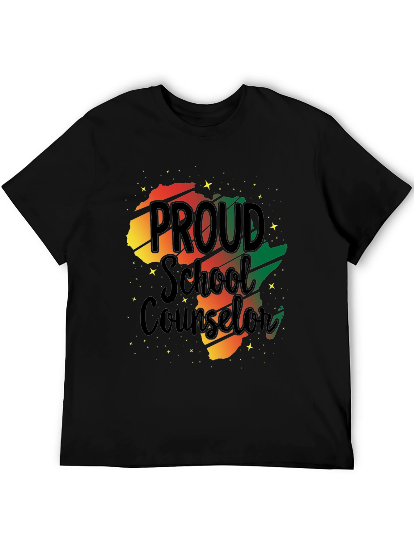 Proud School Counselor Black Pride T-Shirt