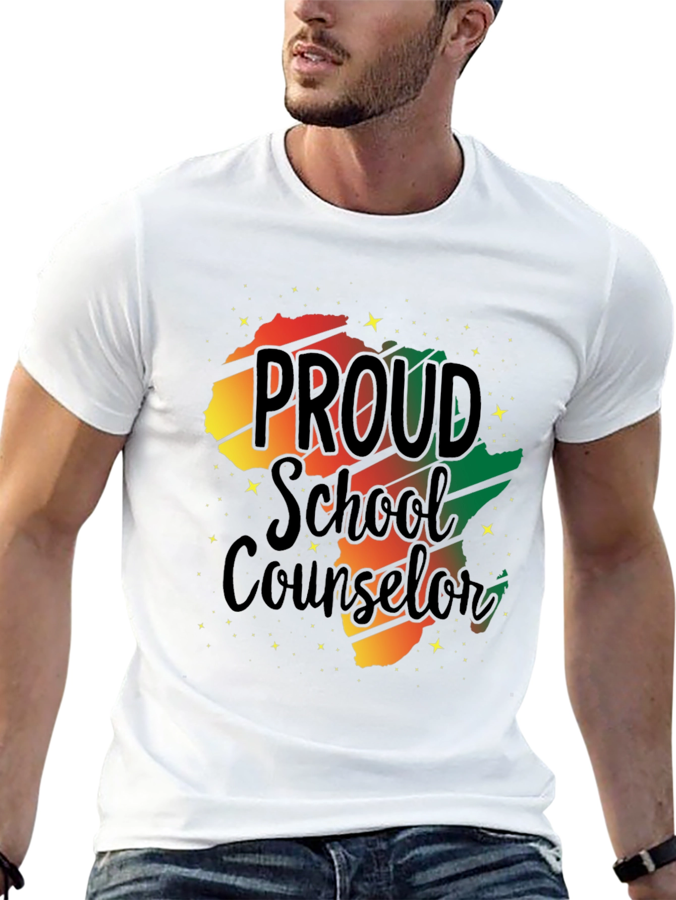Proud School Counselor Black Pride T-Shirt