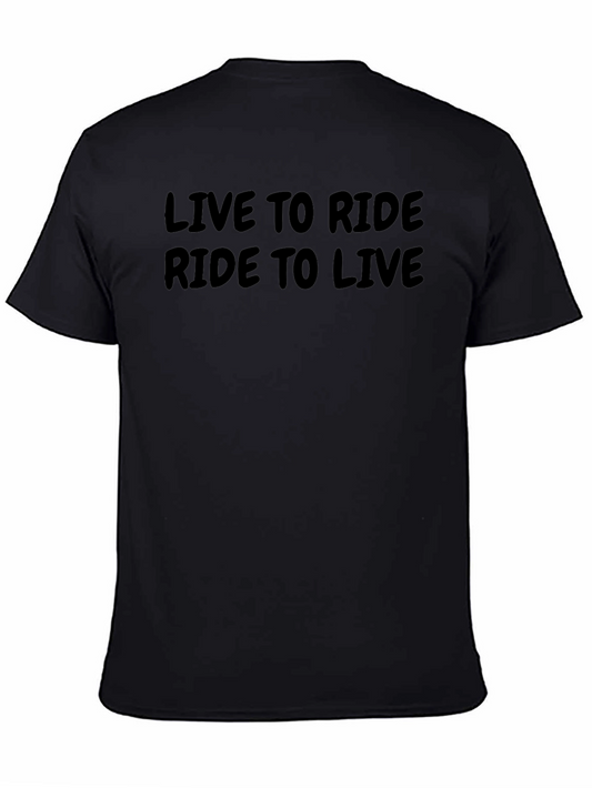 Live to Ride T-Shirt - Black Crew Neck