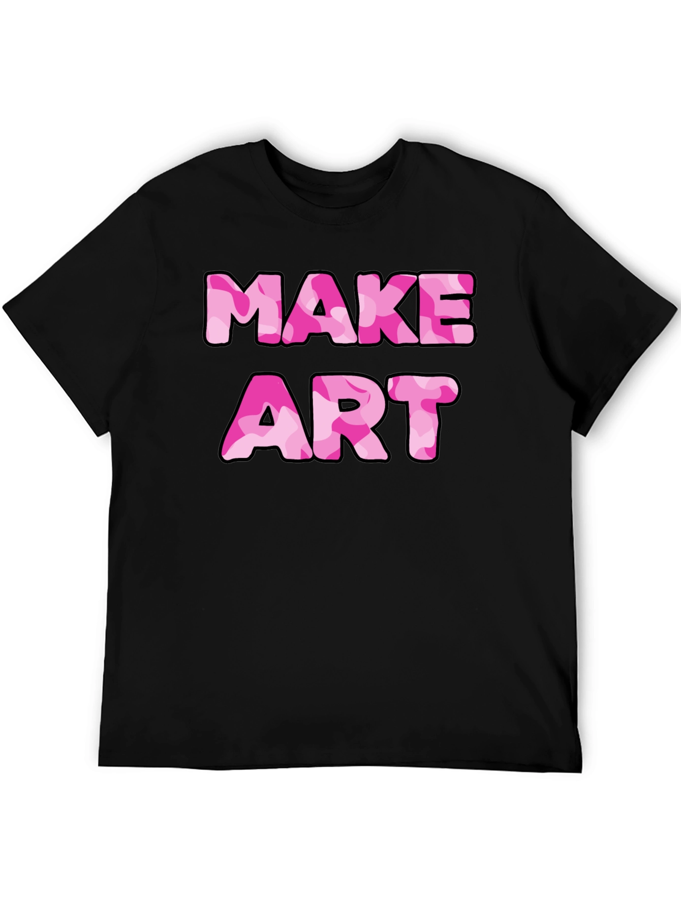 Make Art Graphic Tee - Black Cotton T-Shirt