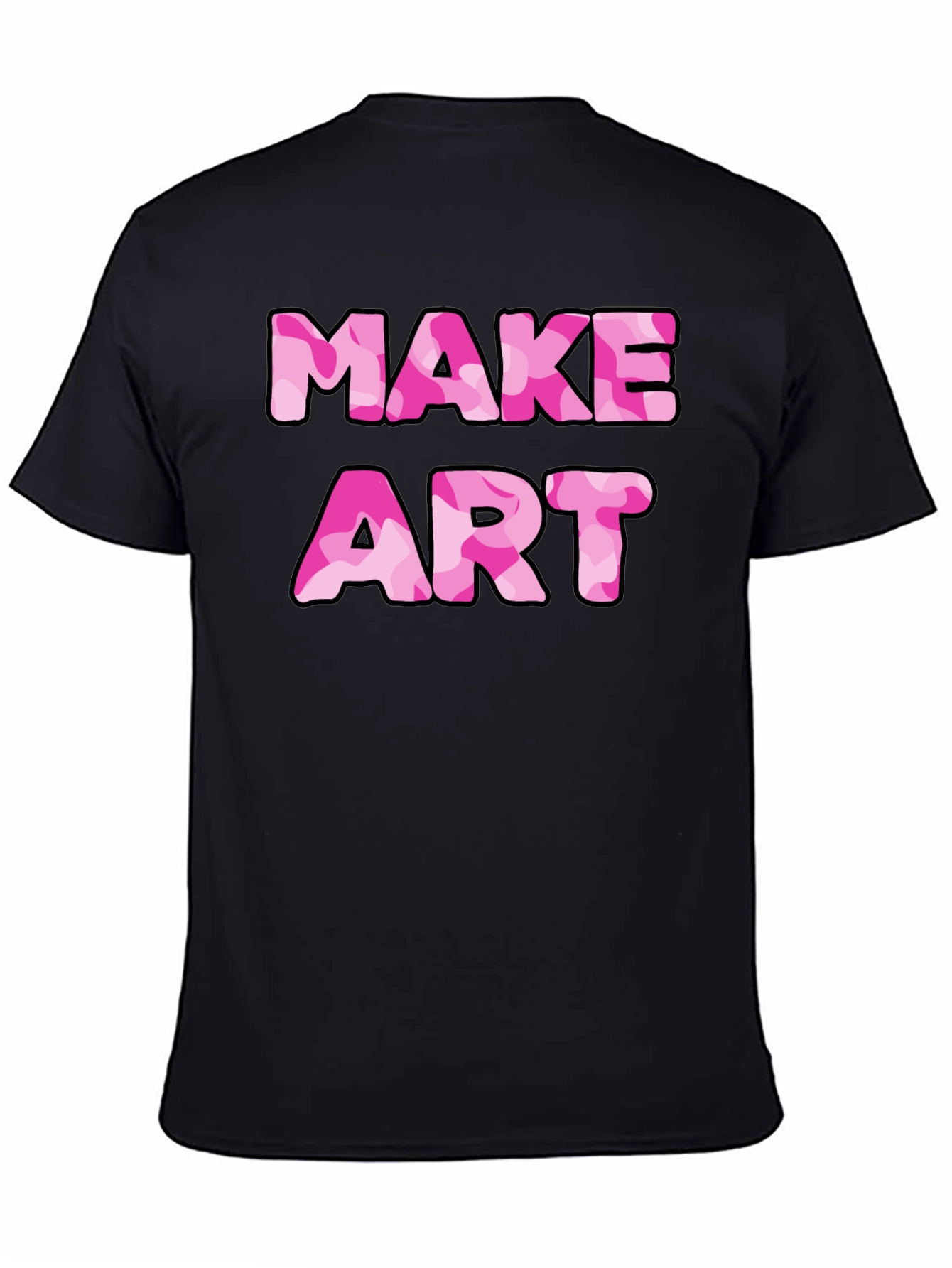 Make Art Graphic Tee - Black Cotton T-Shirt