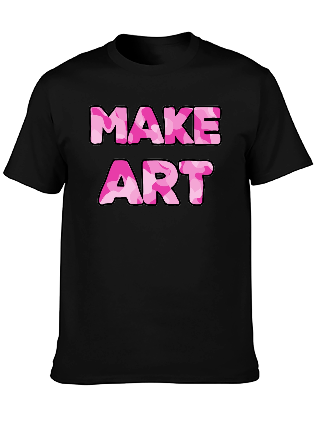 Make Art Graphic Tee - Black Cotton T-Shirt